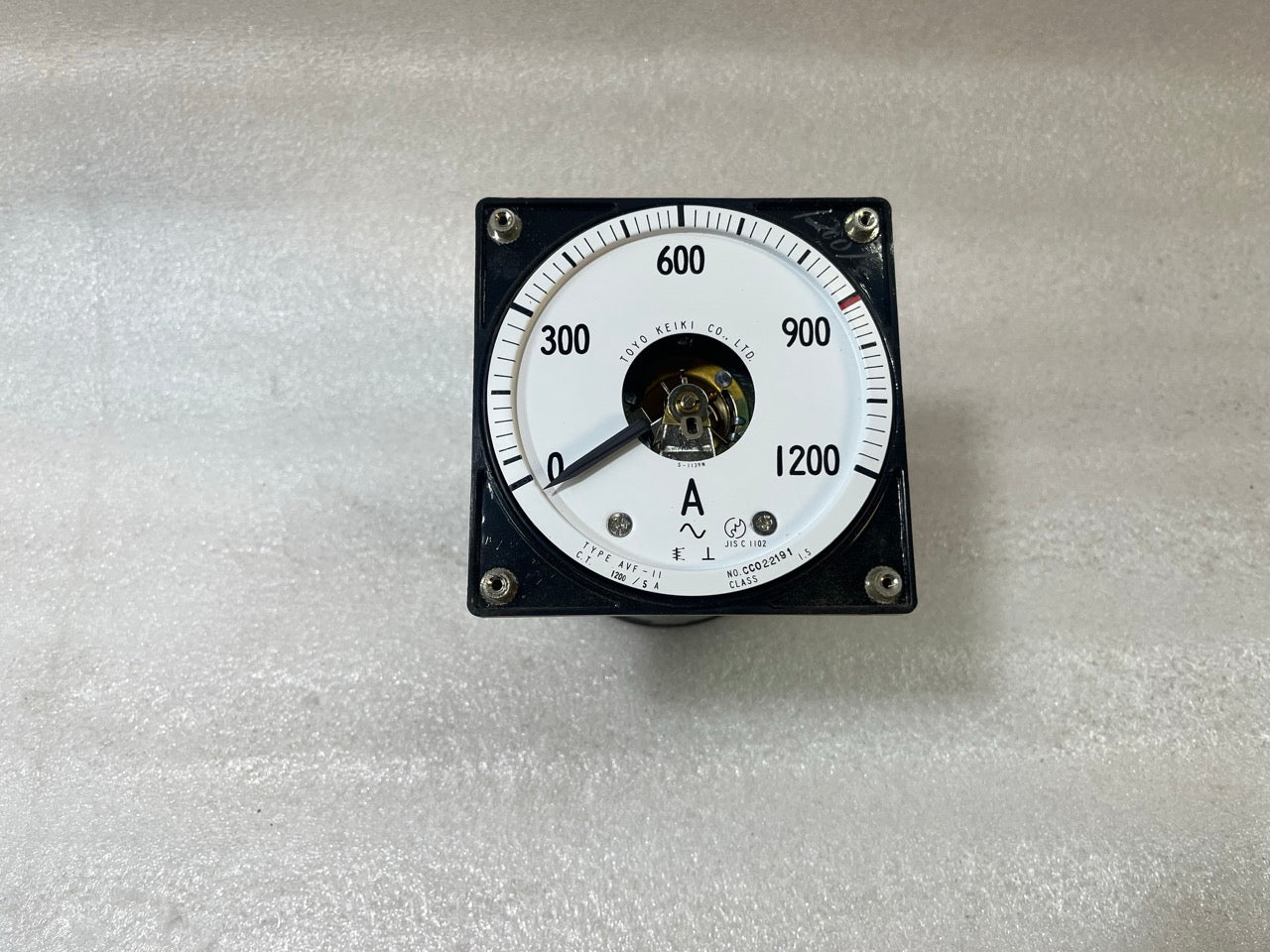 TOYO KEIKI AVF-11 PANEL METER CT 1200/5A ANALOG AMMETER  AC CURRENT METER