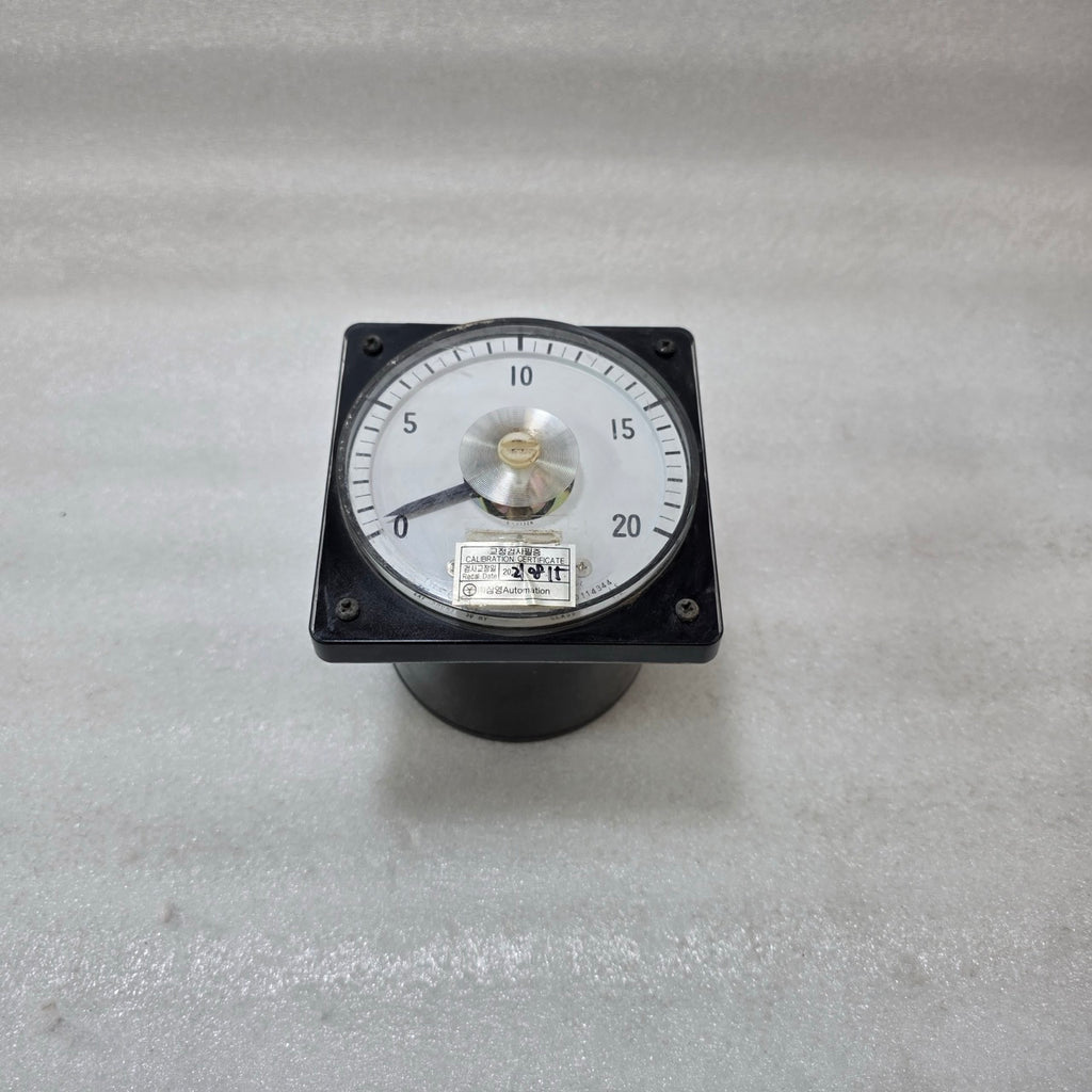 TOYO KEIKI DVF-11 0–20A ANALOG AMMETER DC PANEL METER EXTERNAL SHUNT 50MV
