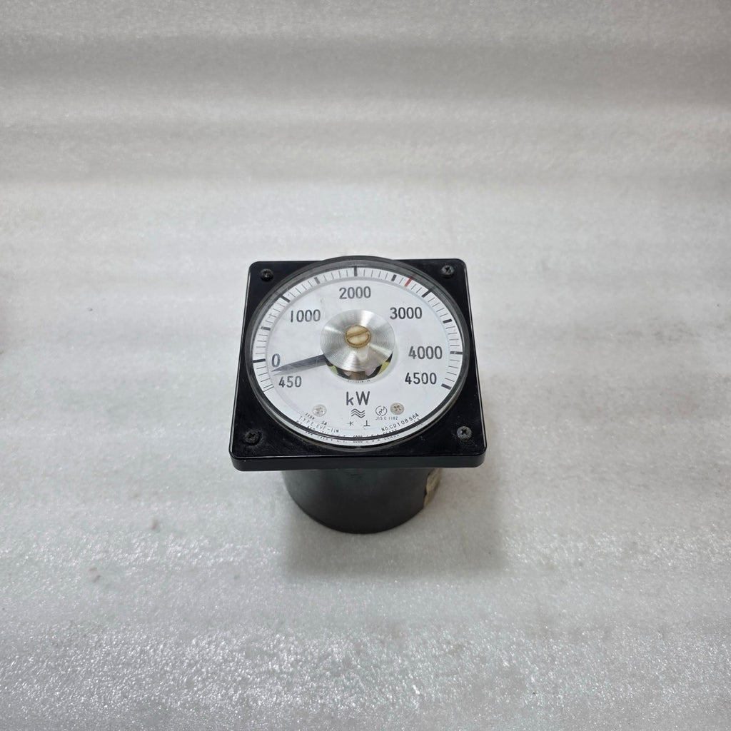 TOYO KEIKI EVF-11N 0–4500 KW ANALOG POWER METER PT 460/115V CT 6000/5A