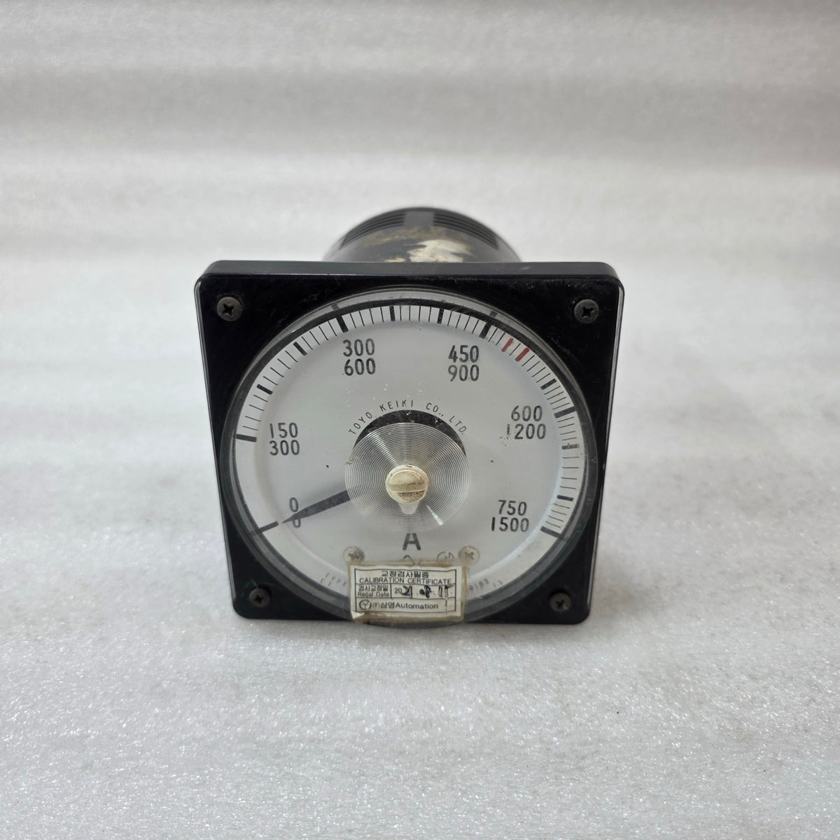 TOYO KEIKI AVF-11 AC AMMETER PANEL METER (0–1500 A, CT 750/1500/5A, DUAL SCALE)