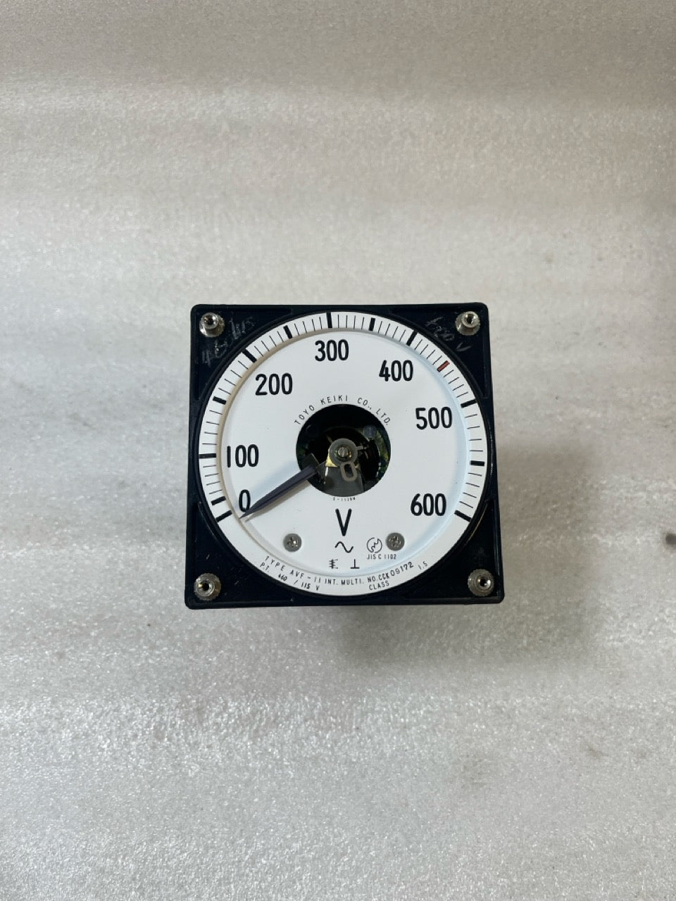TOYO KEIKI AVF-11 AC VOLTMETER PANEL METER (0–600 V, PT 460/115V)