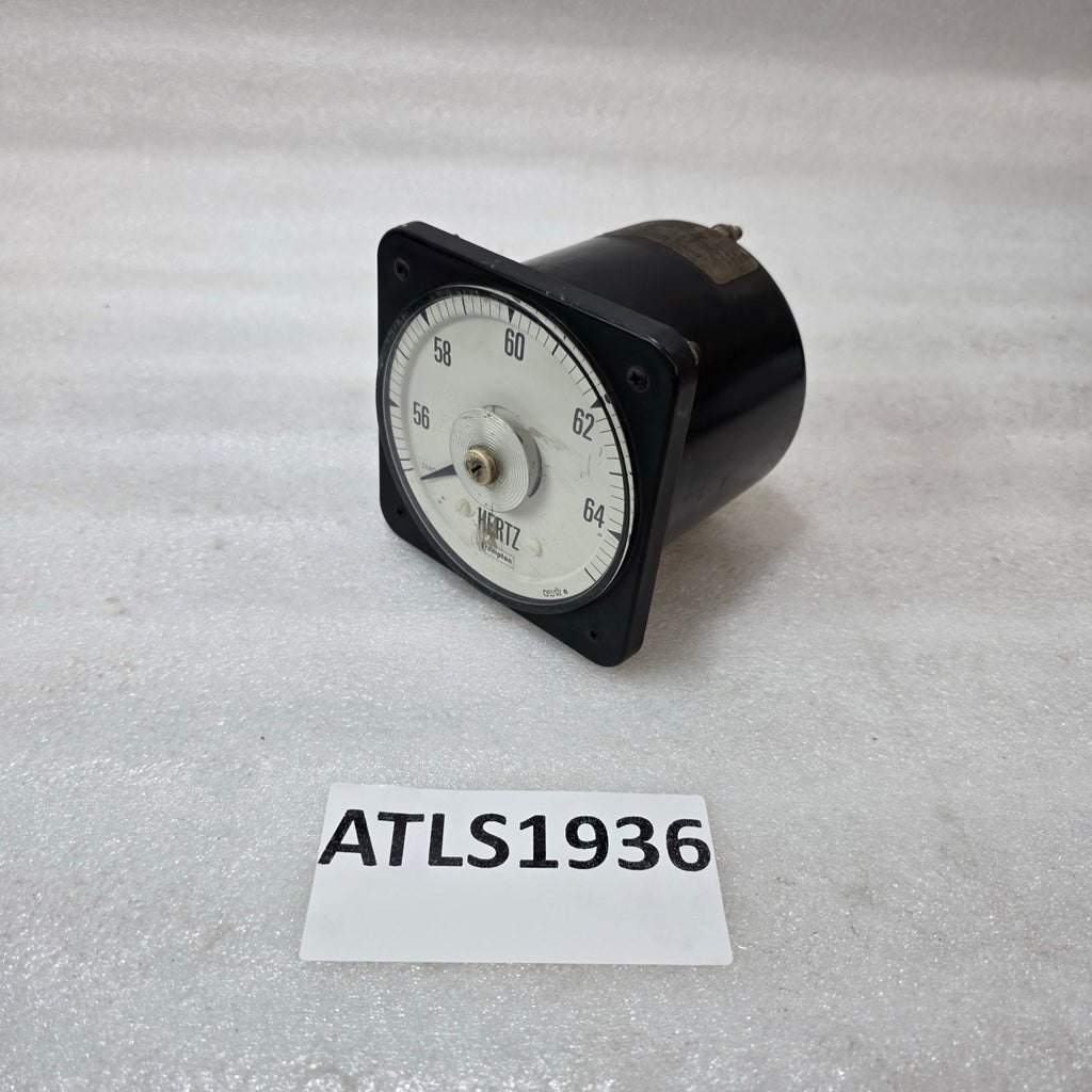 CROMPTON ANALOG FREQUENCY METER 56–64 HZ PANEL MOUNT HERTZ METER INDUSTRIAL
