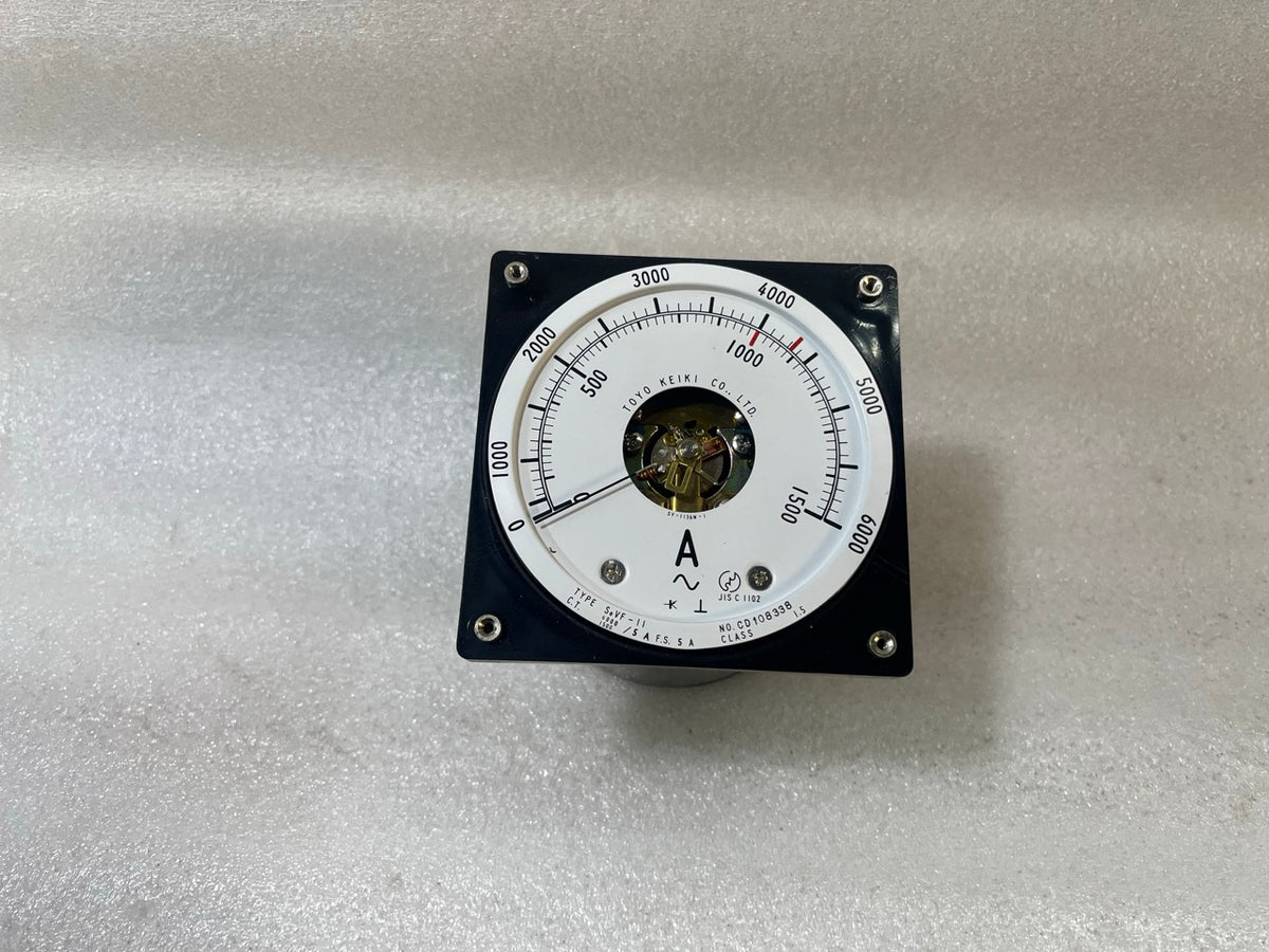 TOYO KEIKI SEVF-11 AC AMMETER PANEL METER DUAL CT 6000 - 1500/5A