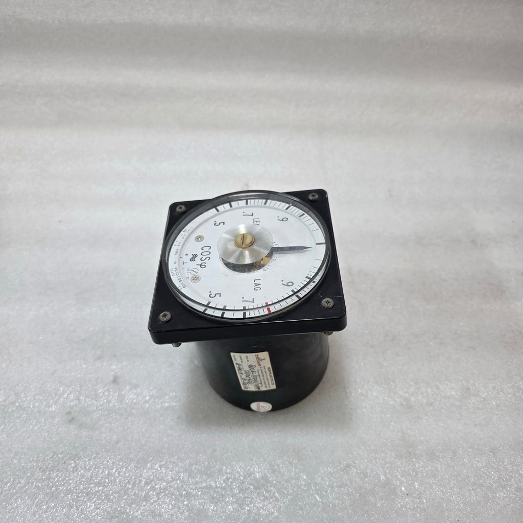 TOYO KEIKI UVF-11N ANALOG POWER FACTOR METER COSΦ 115V 5A LEAD/LAG