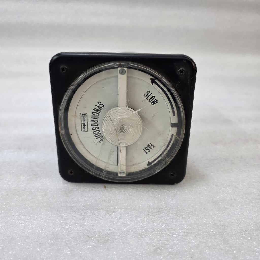 CROMPTON 077-140 SYNCHROSCOPE METER 120V 50/60HZ PANEL MOUNT ANALOG GENERATOR SY