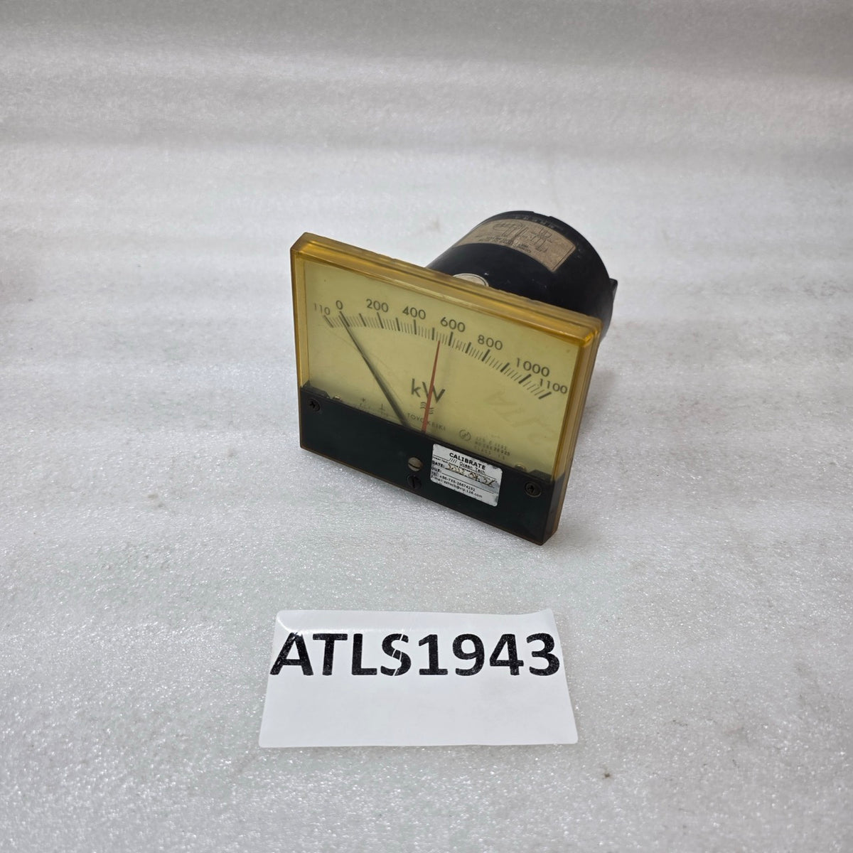 TOYO KEIKI ECF-12NB ANALOG KW METER 0–1100KW PANEL MOUNT INDUSTRIAL POWER METER