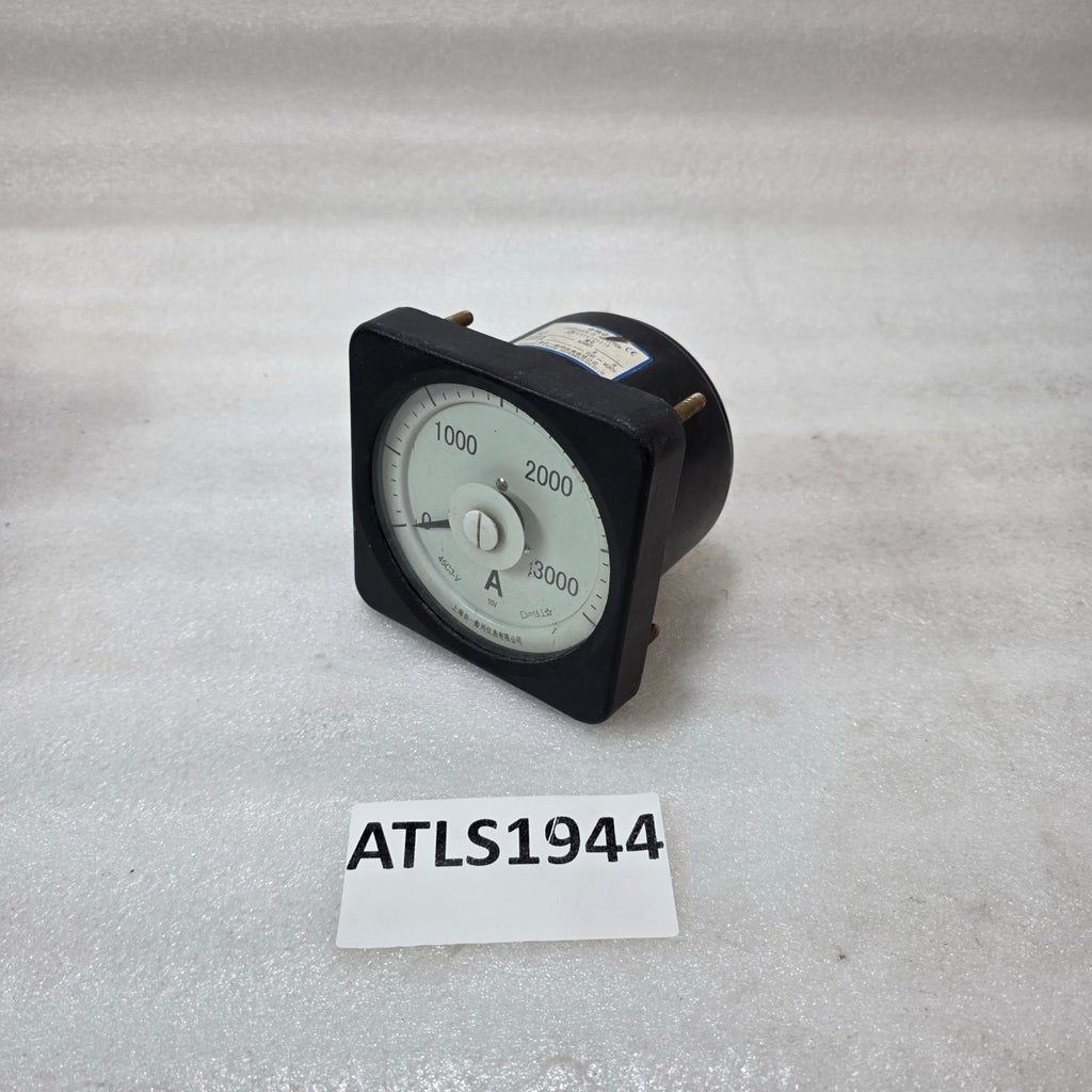 SHANGHAI ZI YI MARINE INSTRUMENT 45C3-V 0–3000A ANALOG AMMETER 10V PANEL METER