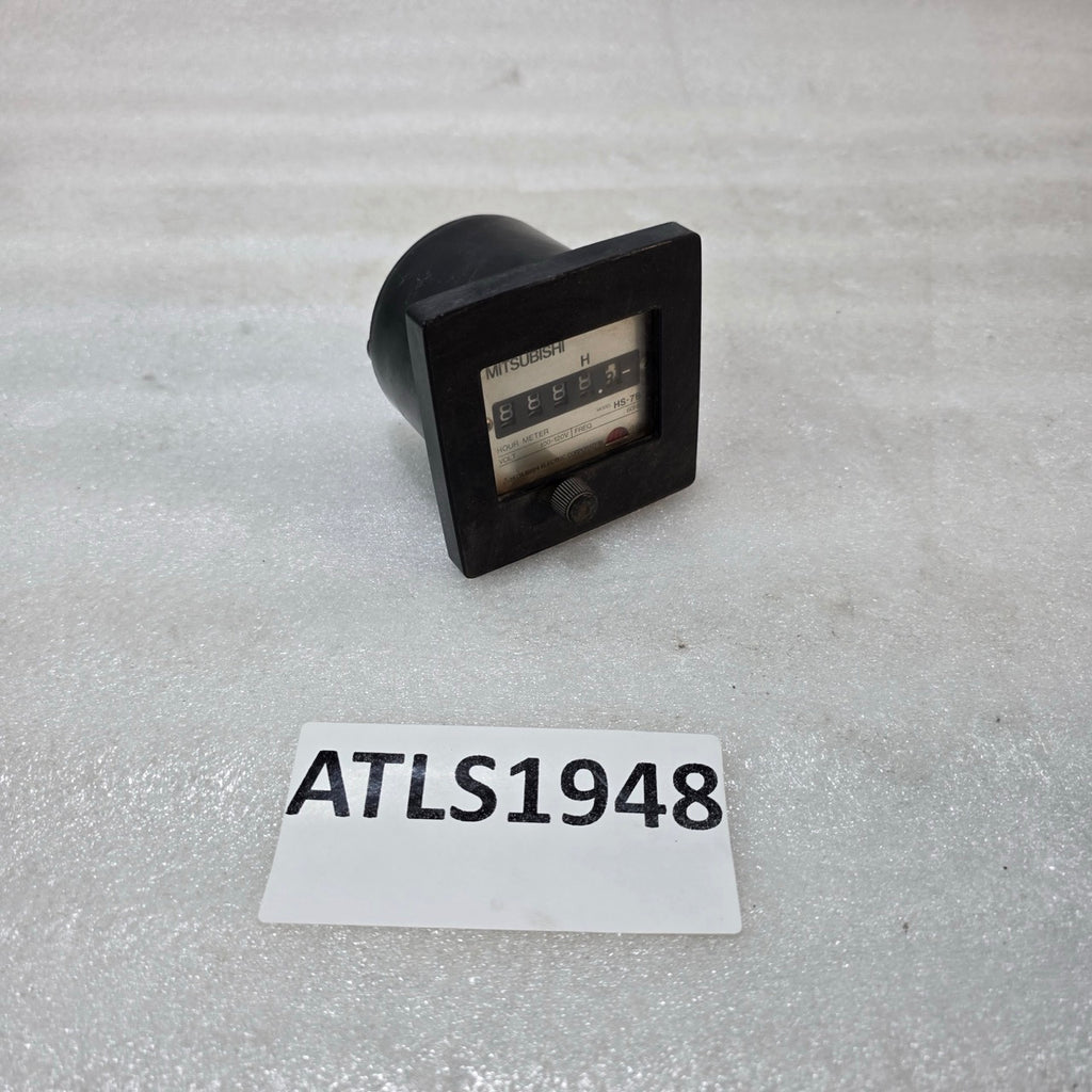 MITSUBISHI HS-7B HOUR METER 100–120V AC INDUSTRIAL RUNNING TIME COUNTER