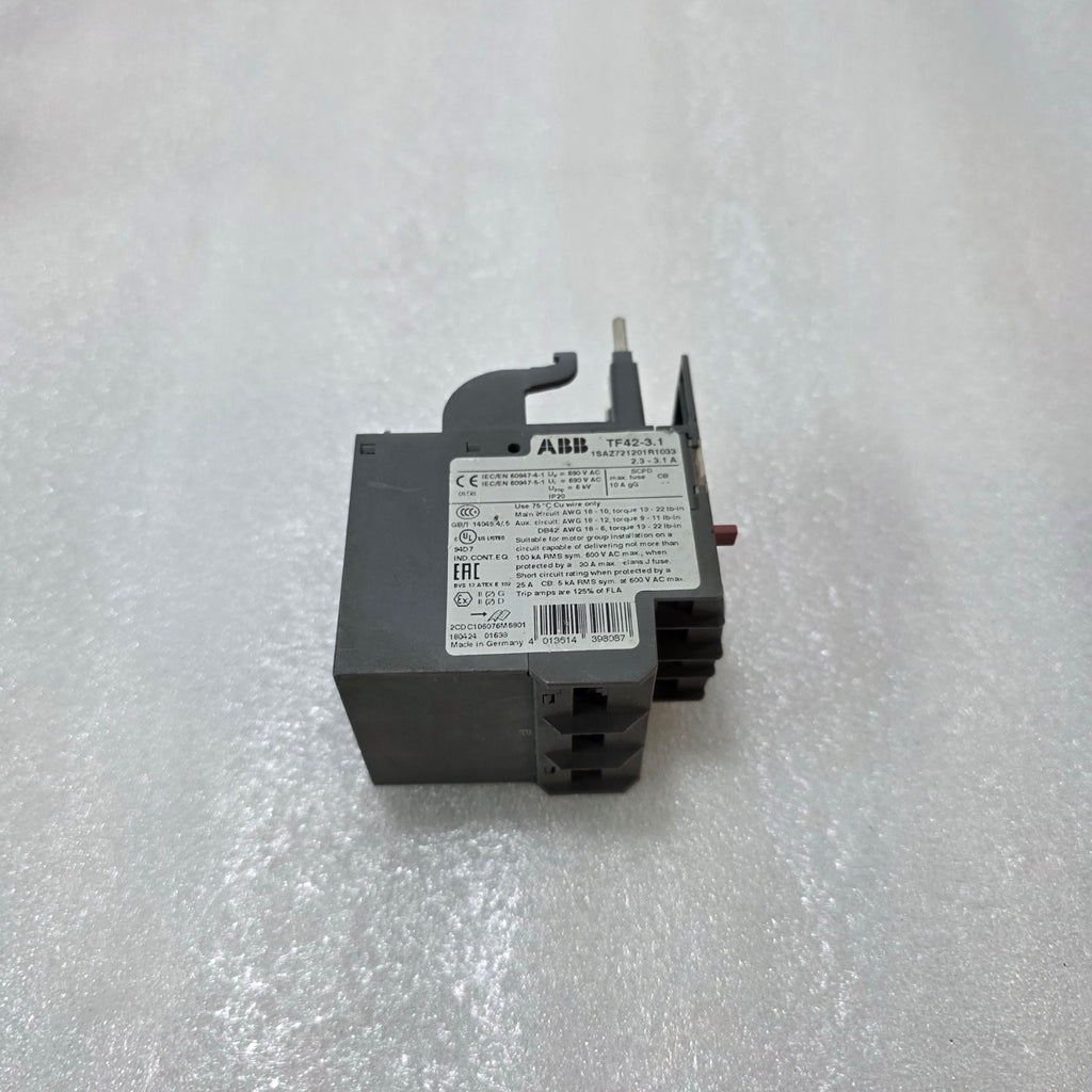 ABB TF42-3.1 THERMAL OVERLOAD RELAY 2.3–3.1A MOTOR PROTECTION IEC 60947 GERMANY
