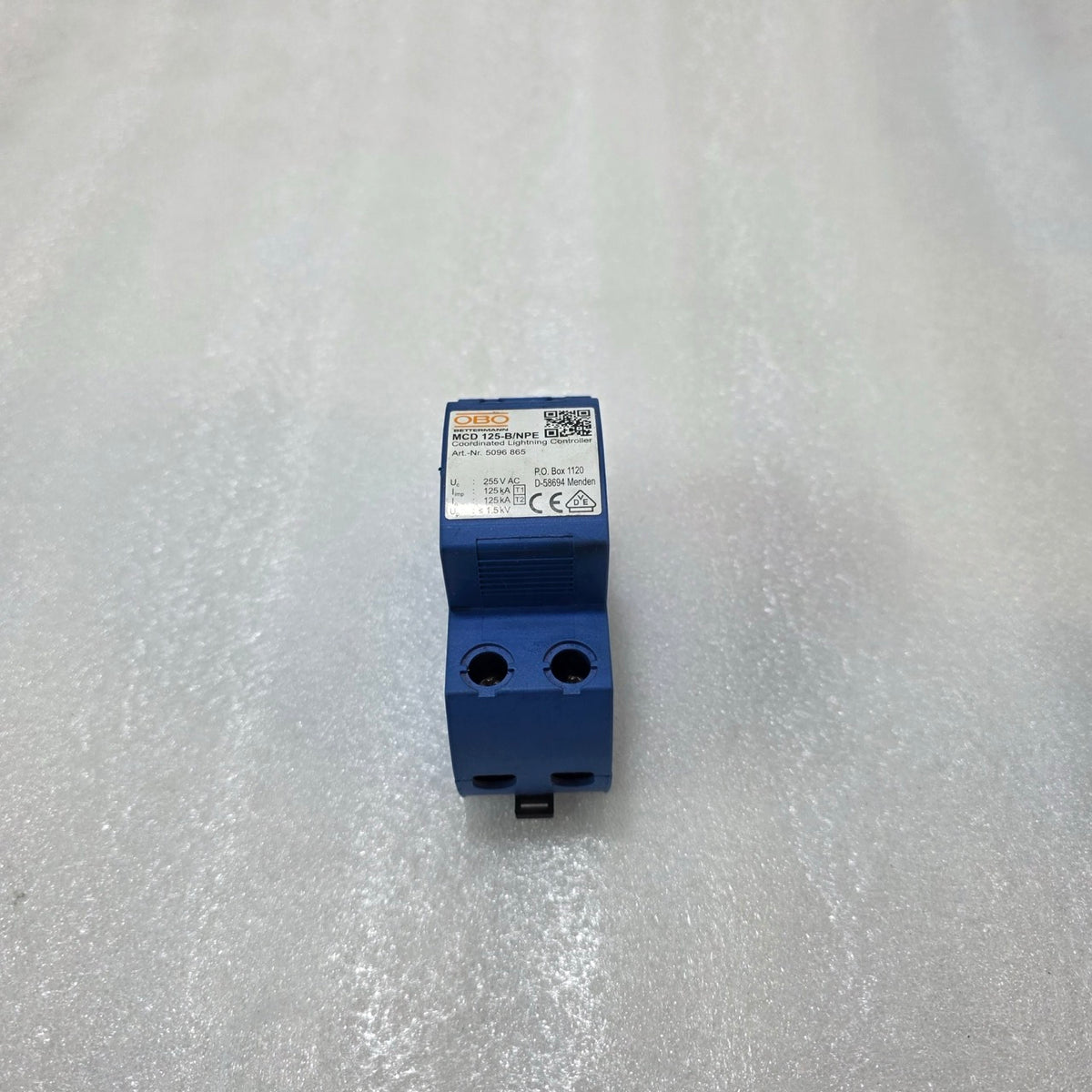 OBO BETTERMANN MCD 125-B/NPE LIGHTNING SURGE PROTECTOR 125KA 255VAC 5096 865