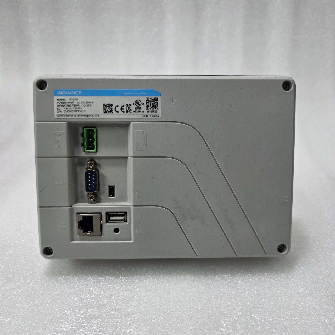 INOVANCE IT7070E INDUSTRIAL TOUCH PANEL HMI 24V DC 250MA HUMAN MACHINE INTERFACE