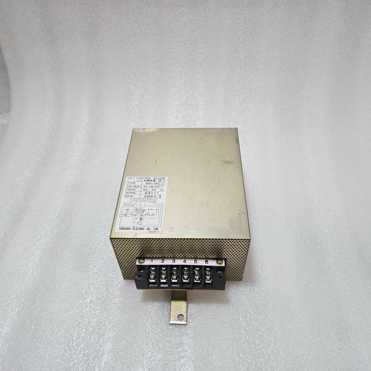 TERASAKI UVT CONTROL DEVICE ARU-IDC 430-470V AC 50/60HZ TA-6314-1-1