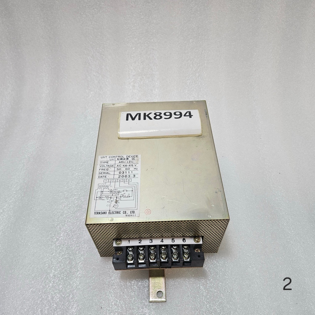 TERASAKI UVT CONTROL DEVICE ARU-IDC 430-470V AC 50/60HZ TA-6314-1-1
