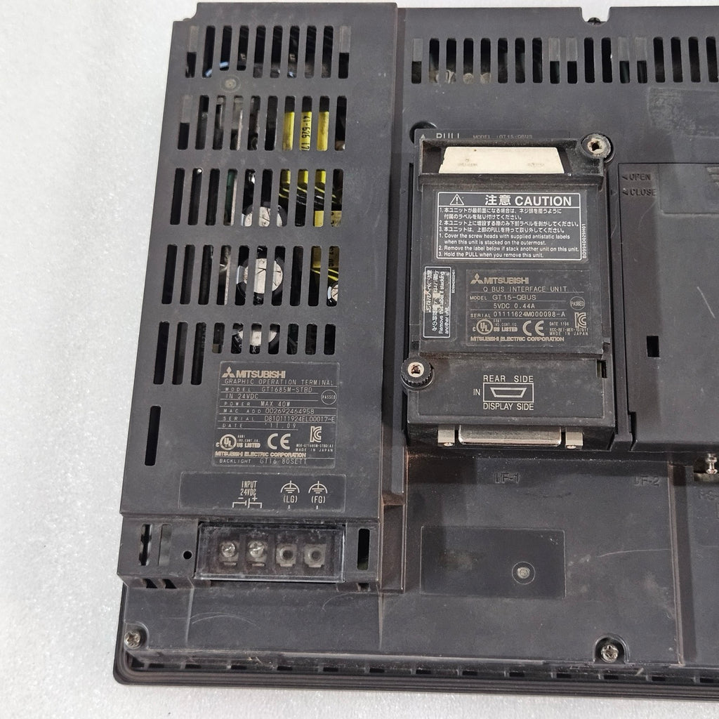 MITSUBISHI GT1685M-STBD GRAPHIC OPERATION TERMINAL HMI WITH GT15-QBUS INTERFACE