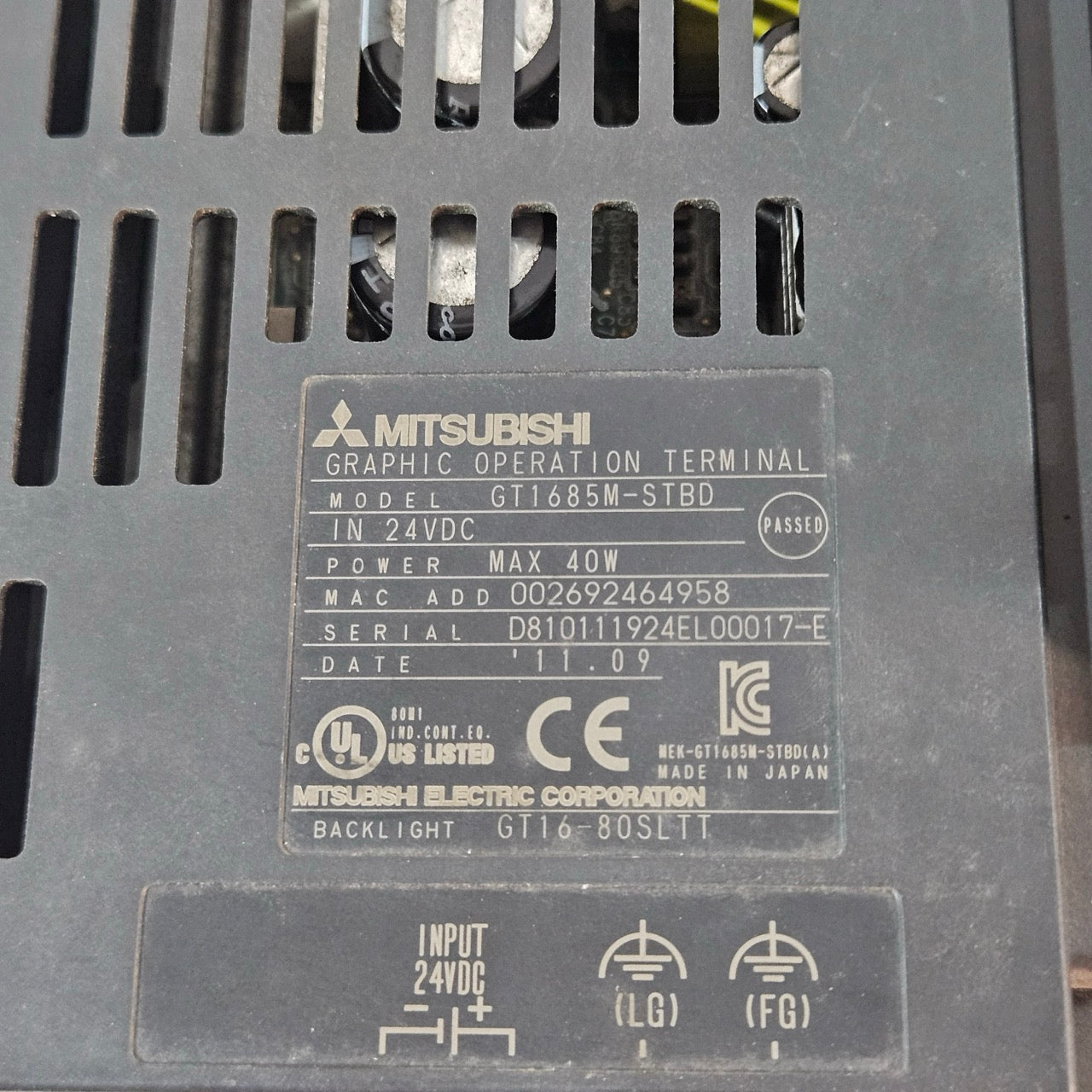 MITSUBISHI GT1685M-STBD GRAPHIC OPERATION TERMINAL HMI WITH GT15-QBUS INTERFACE