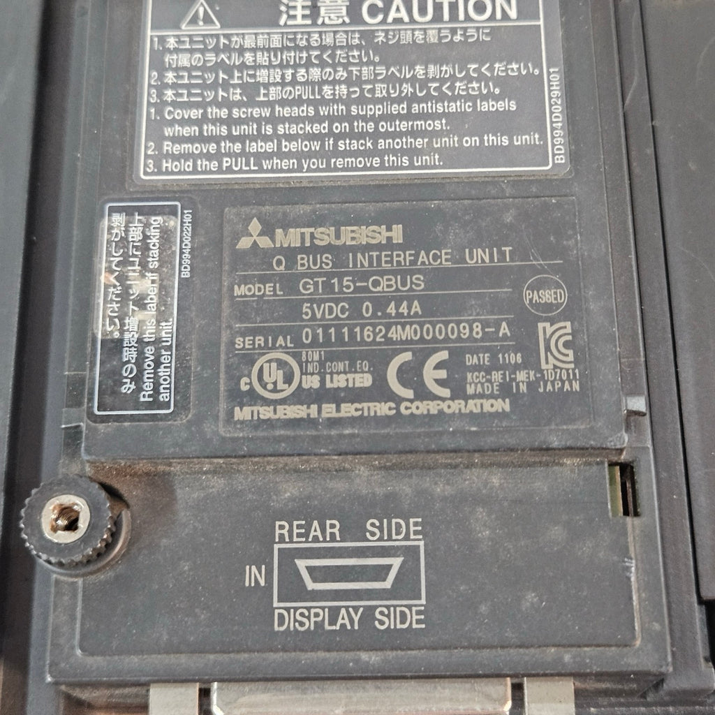 MITSUBISHI GT1685M-STBD GRAPHIC OPERATION TERMINAL HMI WITH GT15-QBUS INTERFACE