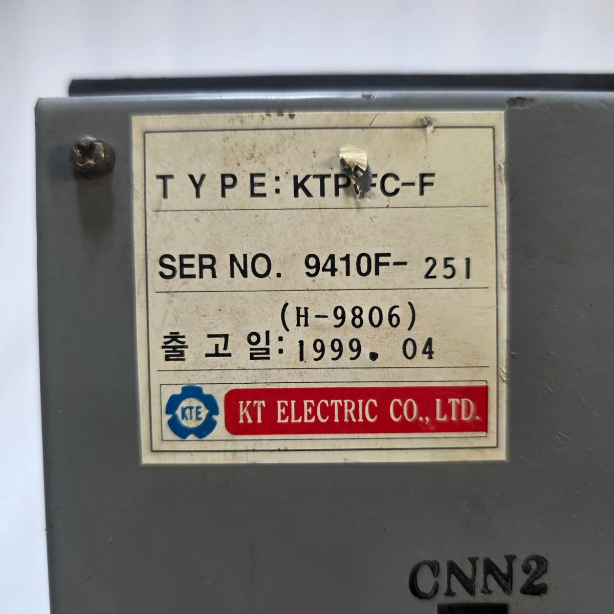 KT ELECTRIC KTP FC-F INDUSTRIAL CONTROL UNIT SERIAL 9410F-251 KTE PANEL DEVICE