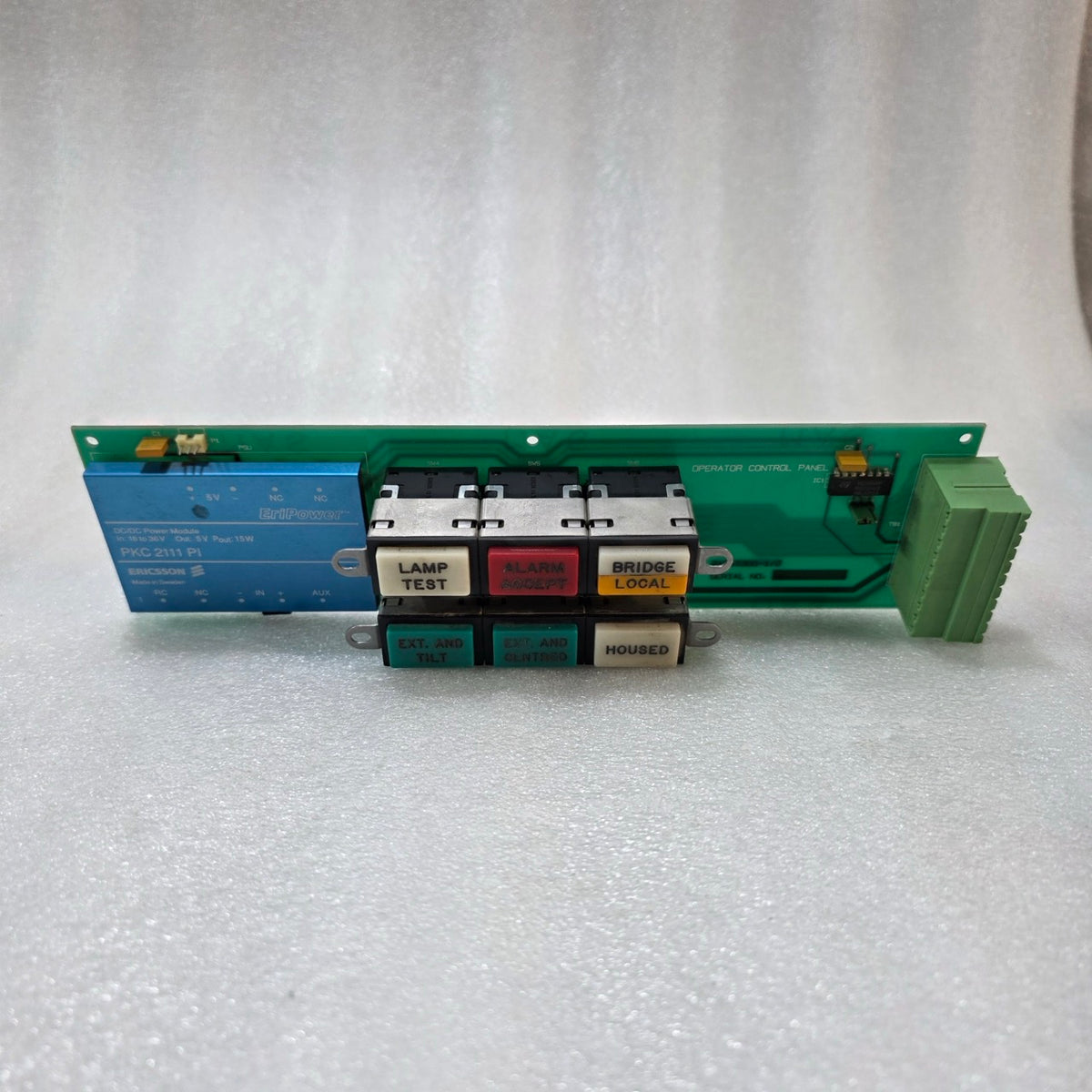 OPERATOR CONTROL PANEL & ERICSSON PKC2111 PI DC-DC MODULE 21950386-1/2