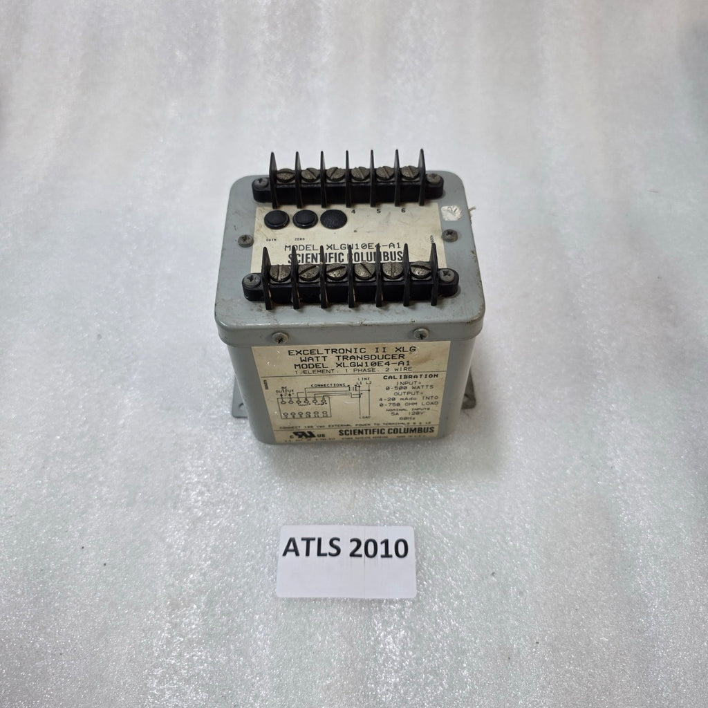 SCIENTIFIC COLUMBUS XLGW10E4-A1 WATT TRANSDUCER 4–20MA OUTPUT 120V AC