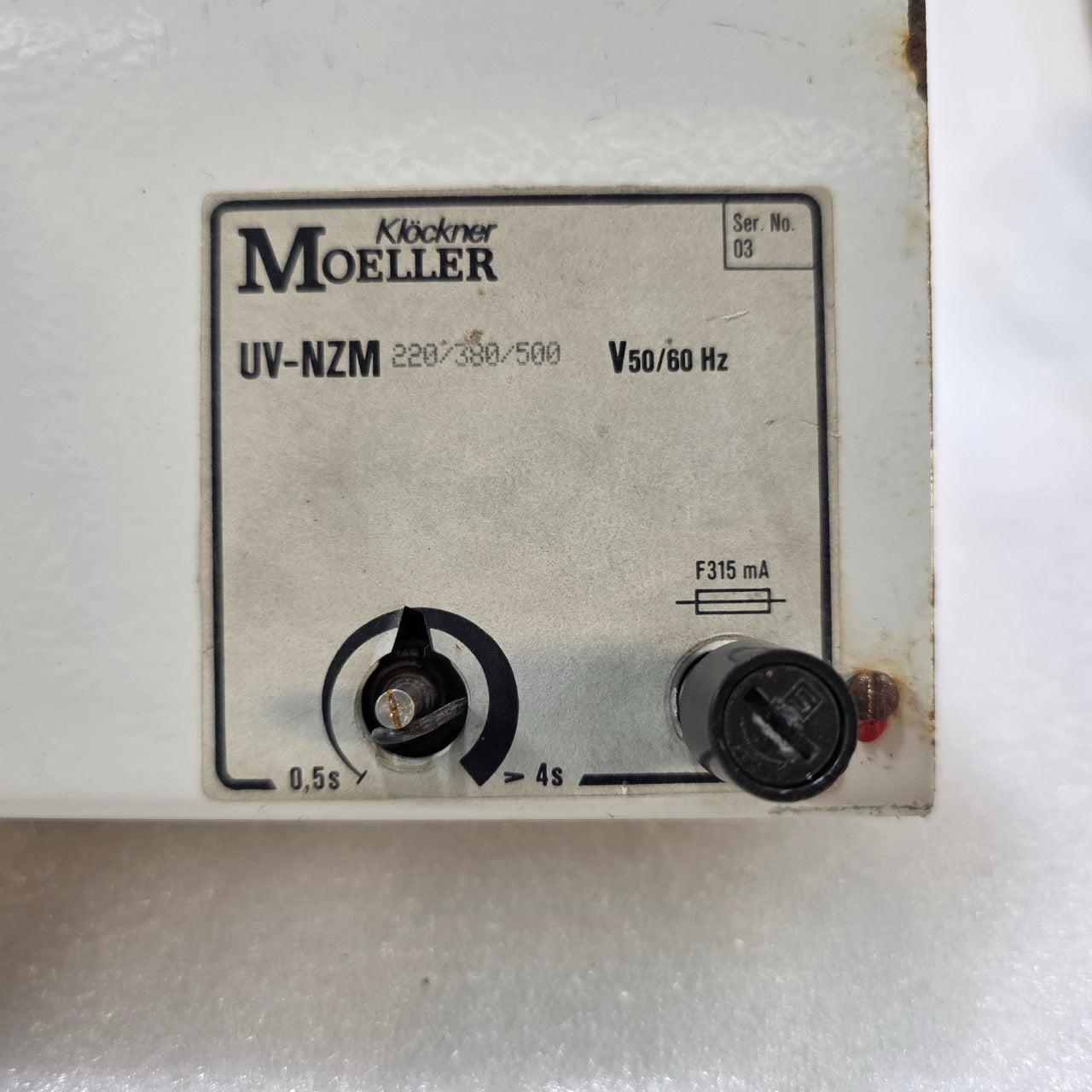 KLÖCKNER MOELLER UV-NZM UNDERVOLTAGE RELEASE, 220/380/500V AC, 50/60HZ,