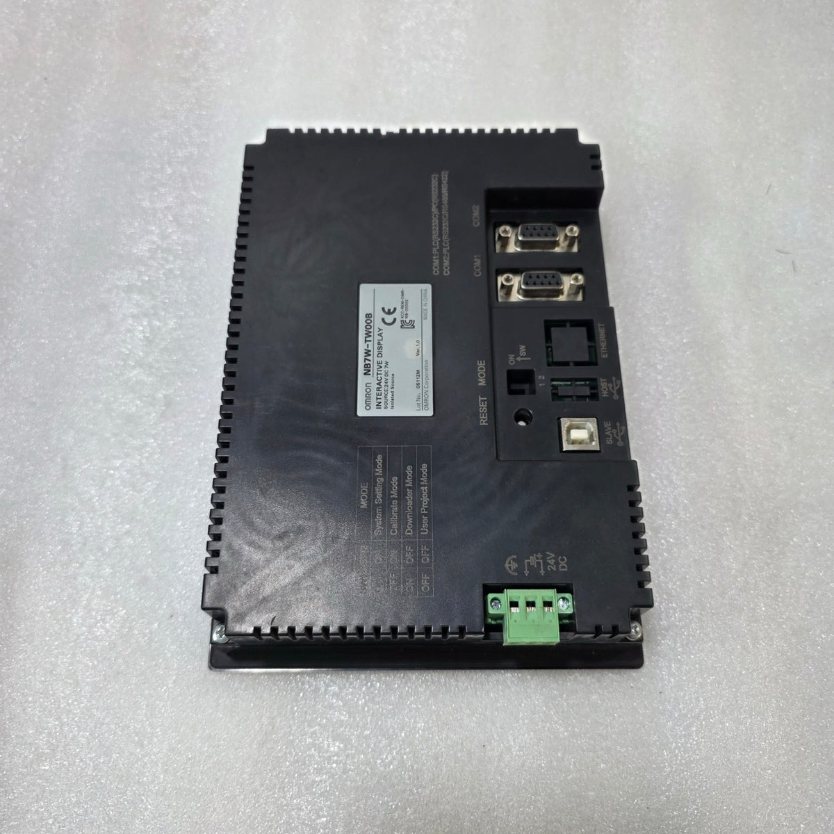 OMRON NB7W-TW00B HMI TOUCH PANEL 7” INTERACTIVE DISPLAY 24VDC