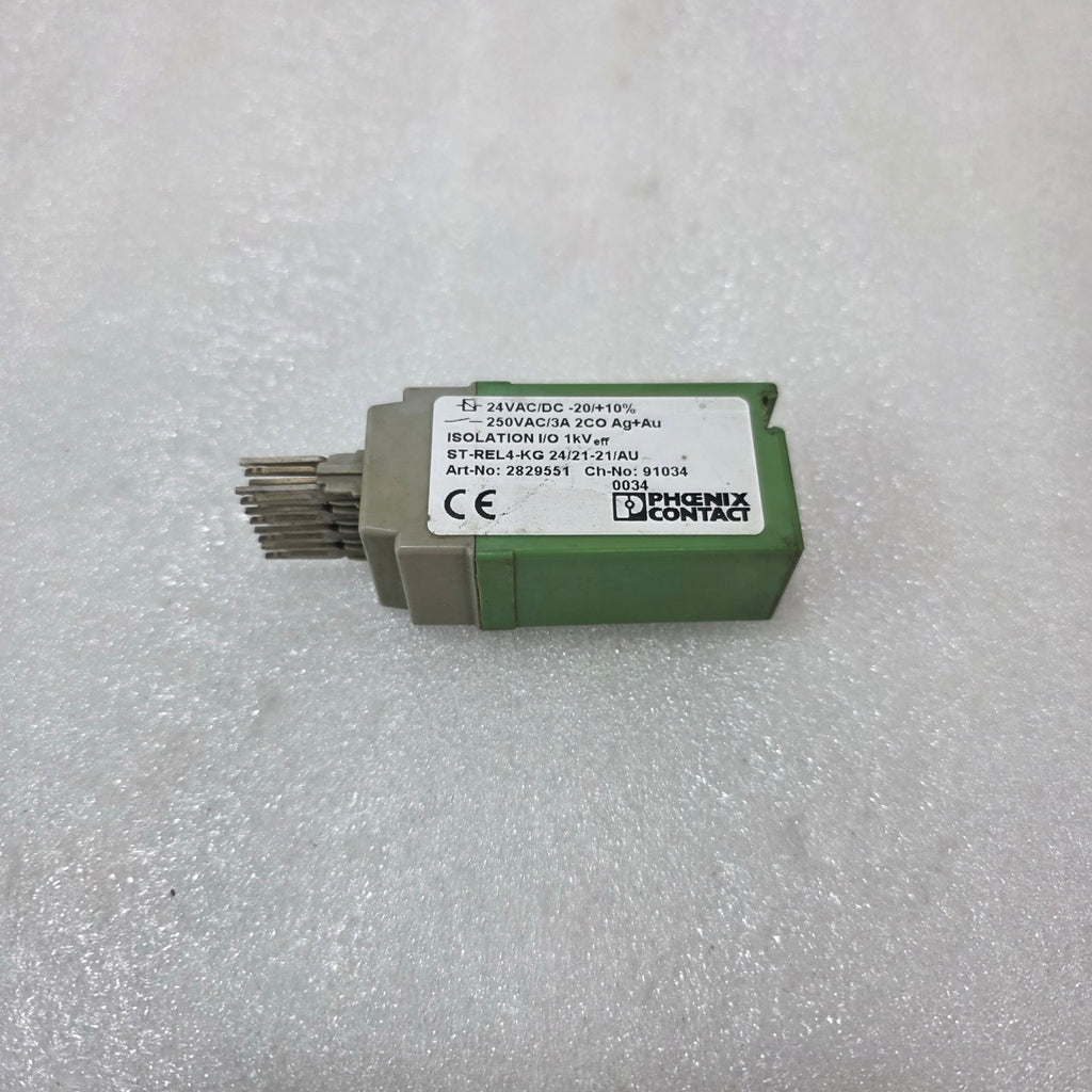 PHOENIX CONTACT ST-REL4-KG 24/21-21/AU RELAY MODULE, 24VAC/DC COIL 2829551