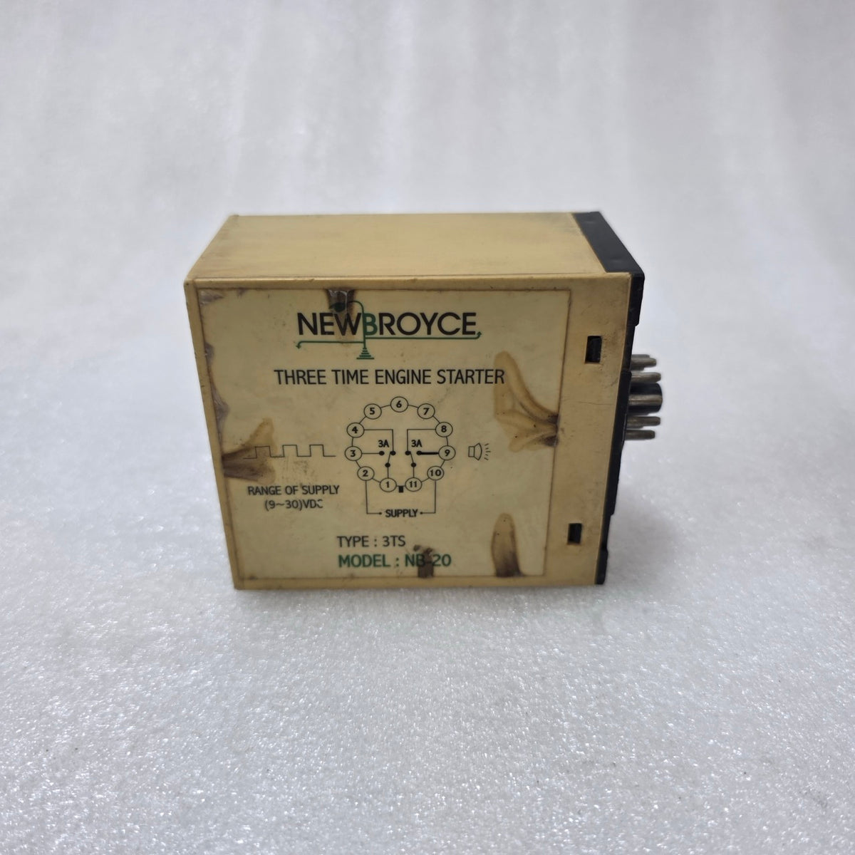 NEWBROYCE NB-20 THREE TIME ENGINE STARTER | 9–30V DC TIMING RELAY CONTROLLER 3TS