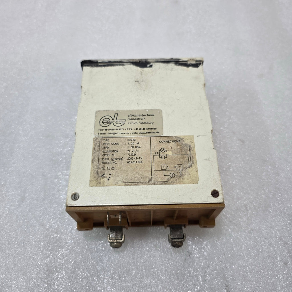 ELTROMA-TECHNIK DDH96S PANEL METER | 4–20MA SIGNAL 24V 603.011.064