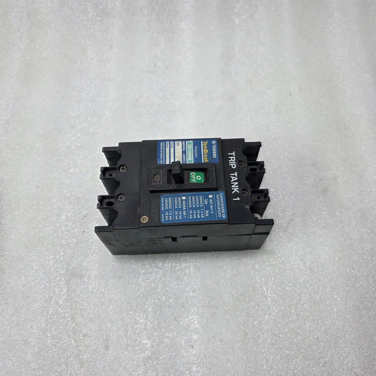 TERASAKI TEMBREAK XE100NS MCCB 75A 3 POLE | 660VAC INDUSTRIAL CIRCUIT BREAKER