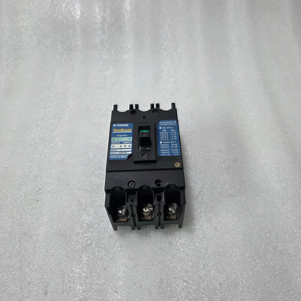 TERASAKI TEMBREAK XE100NS MCCB 60A 3 POLE | 660VAC INDUSTRIAL CIRCUIT BREAKER