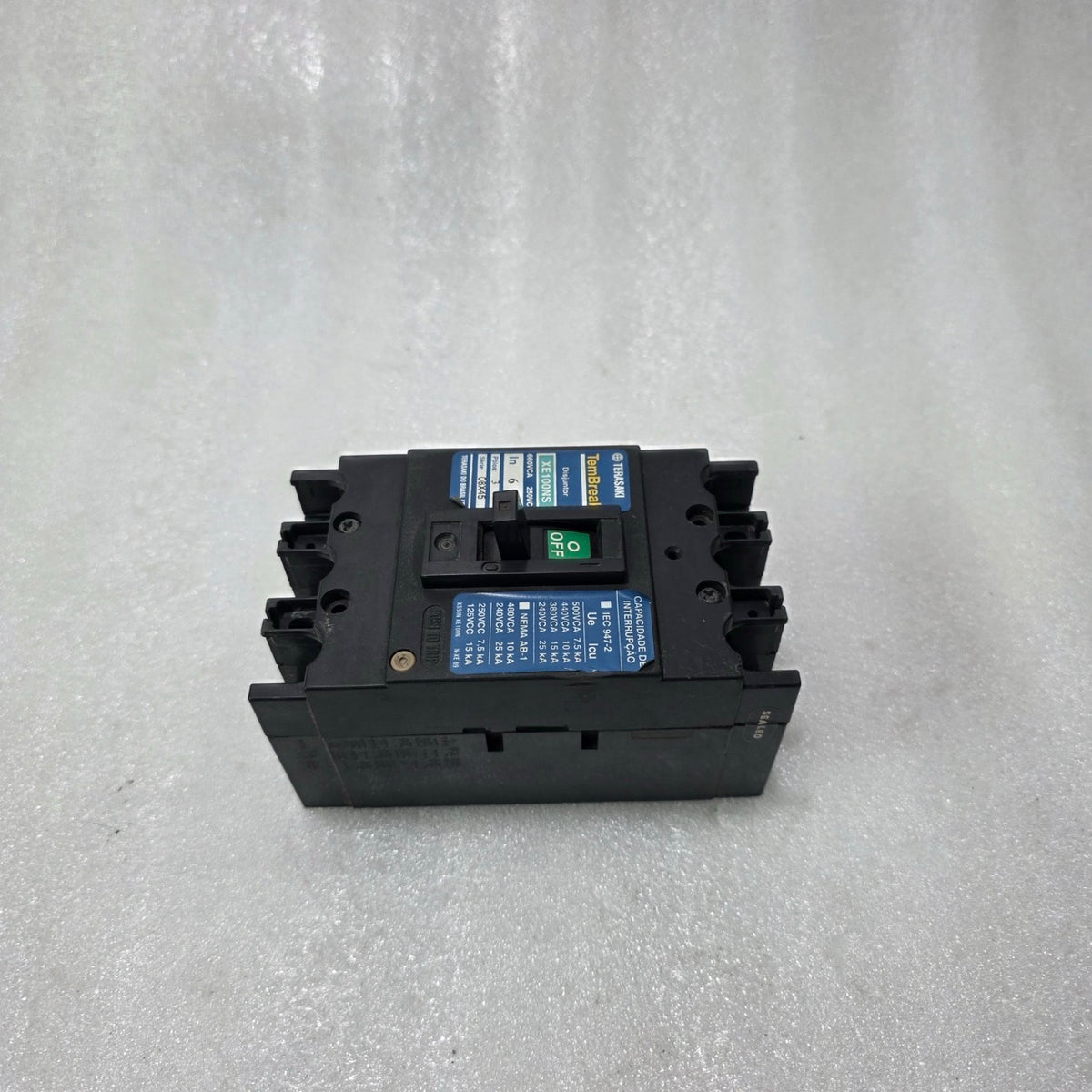 TERASAKI TEMBREAK XE100NS MCCB 60A 3 POLE | 660VAC INDUSTRIAL CIRCUIT BREAKER