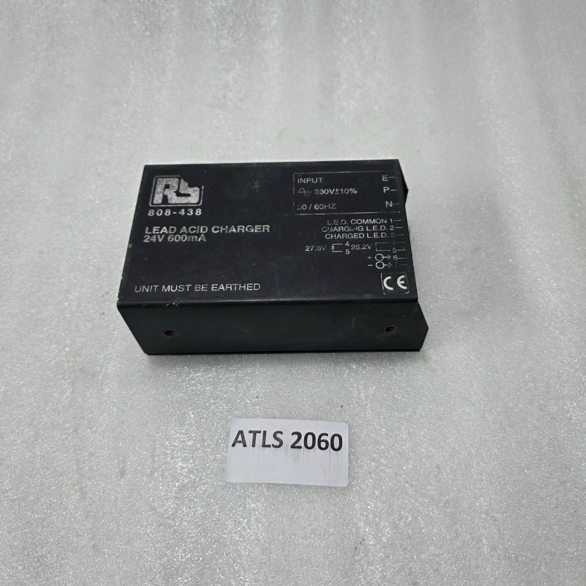 RS 808-438 LEAD ACID BATTERY CHARGER 24V 600MA | 230VAC INDUSTRIAL FLOAT CHARGER