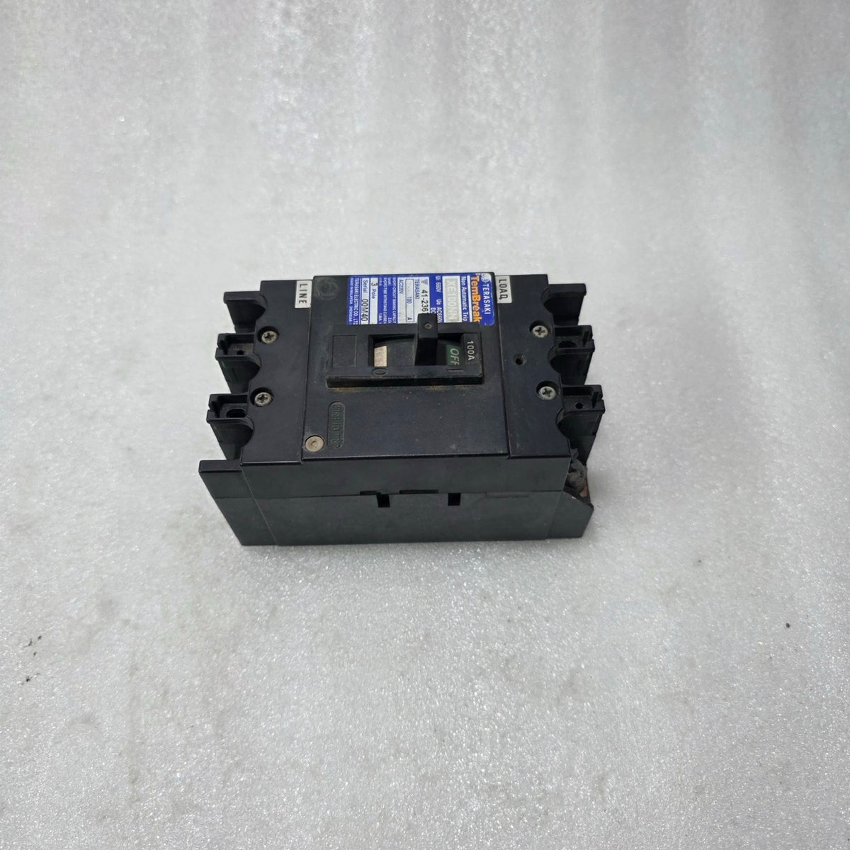 TERASAKI TEMBREAK XE100NN 100A 3 POLE NON-AUTOMATIC TRIP MCCB | 660V AC / 250V D