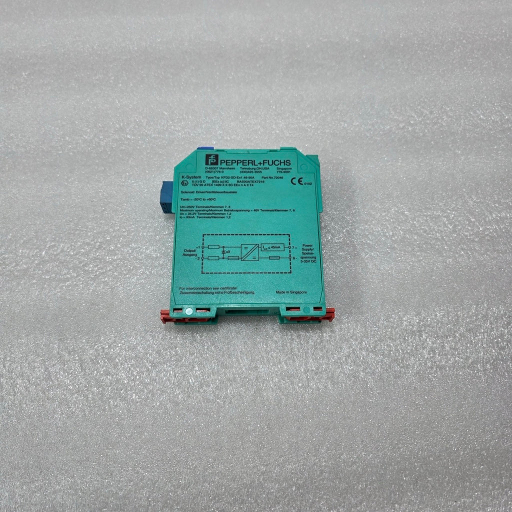 PEPPERL+FUCHS KFD2-SD-EX1.48-90A SOLENOID DRIVER INTRINSIC SAFETY 72046