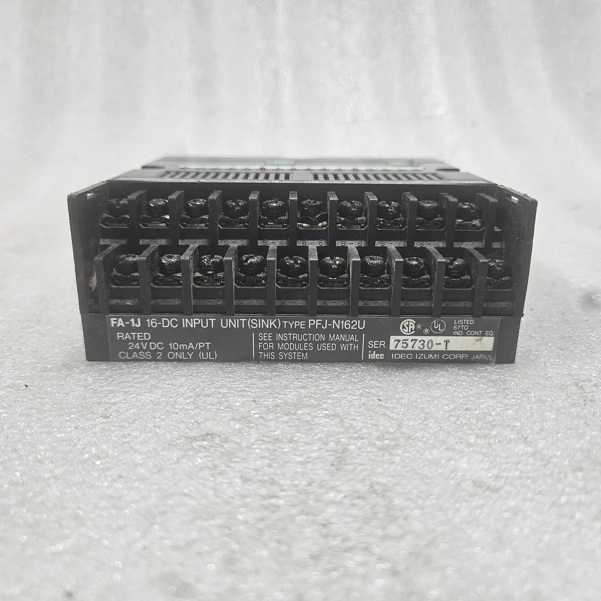 IDEC PFJ-N162U FA-1J 16-DC Input Unit Sink 24V DC 10mA