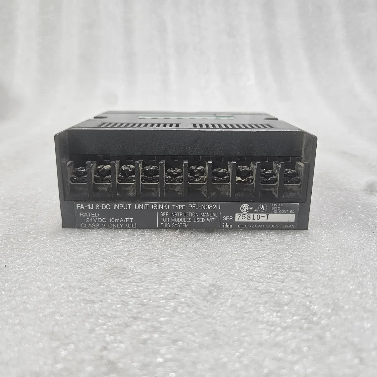 IDEC PFJ-N082U FA-1J 8-DC Input Unit Sink 24VDC 10mA/PT