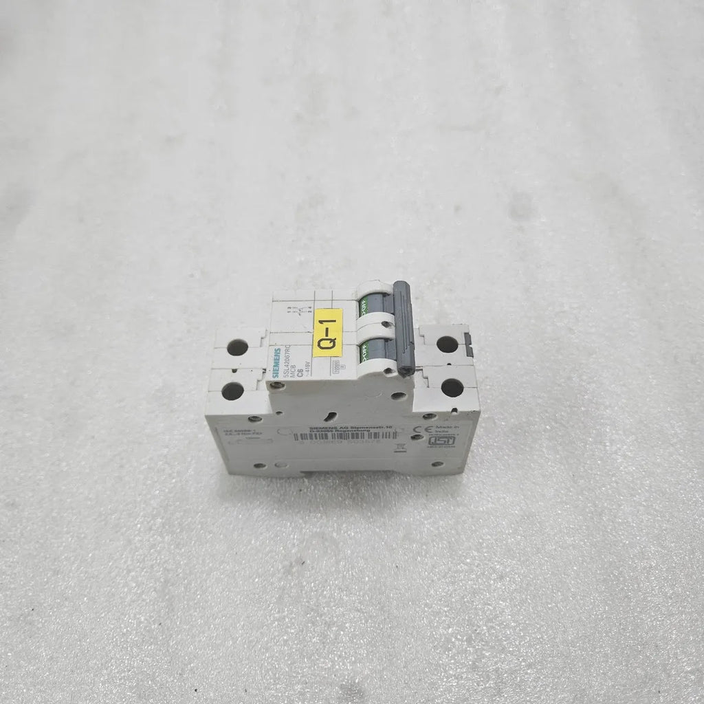 Siemens 5SL42067RC MCB 2-Pole C6 415V Circuit Breaker