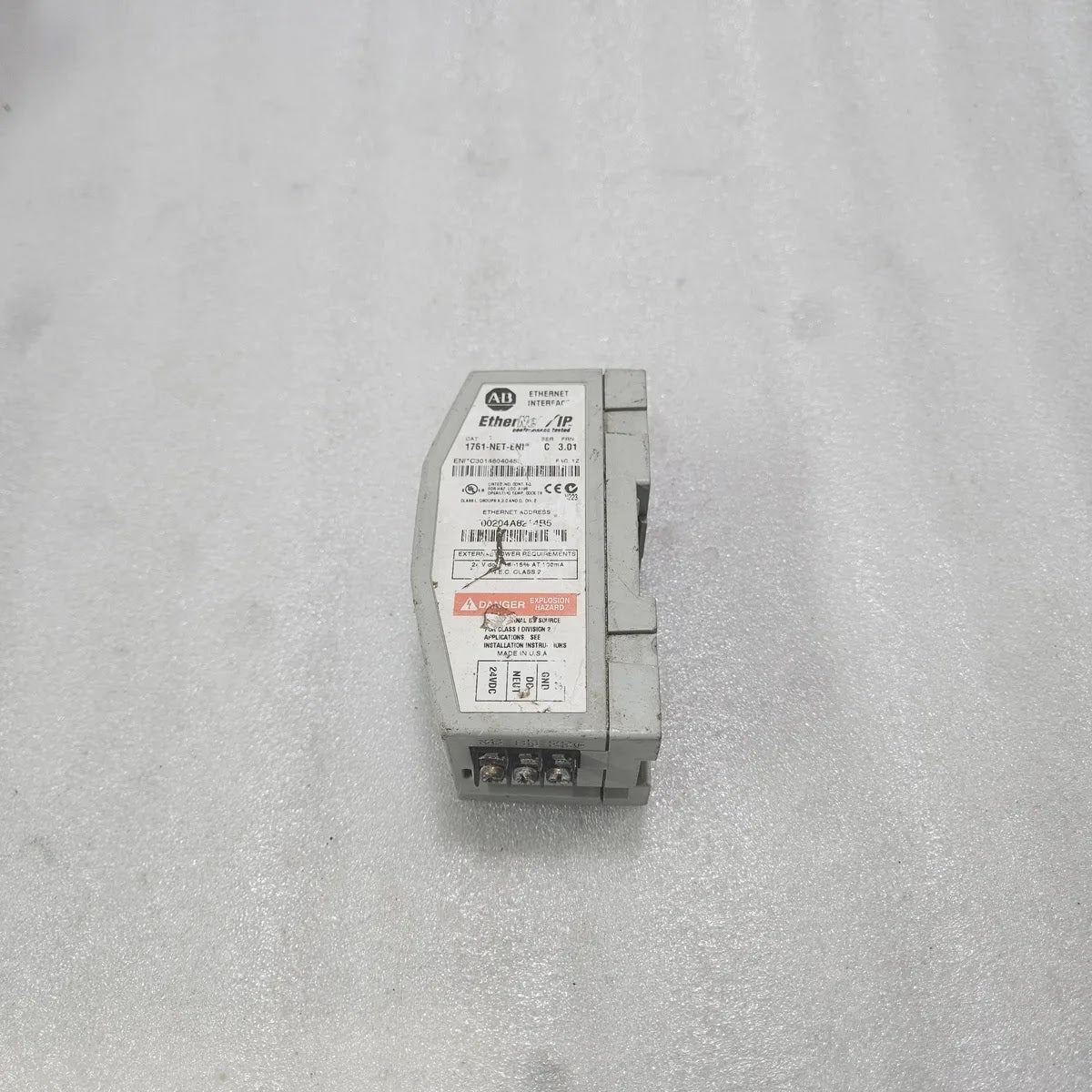 A Bradley 1761-NET-ENI EtherNet/IP Interface Ser C 24VDC