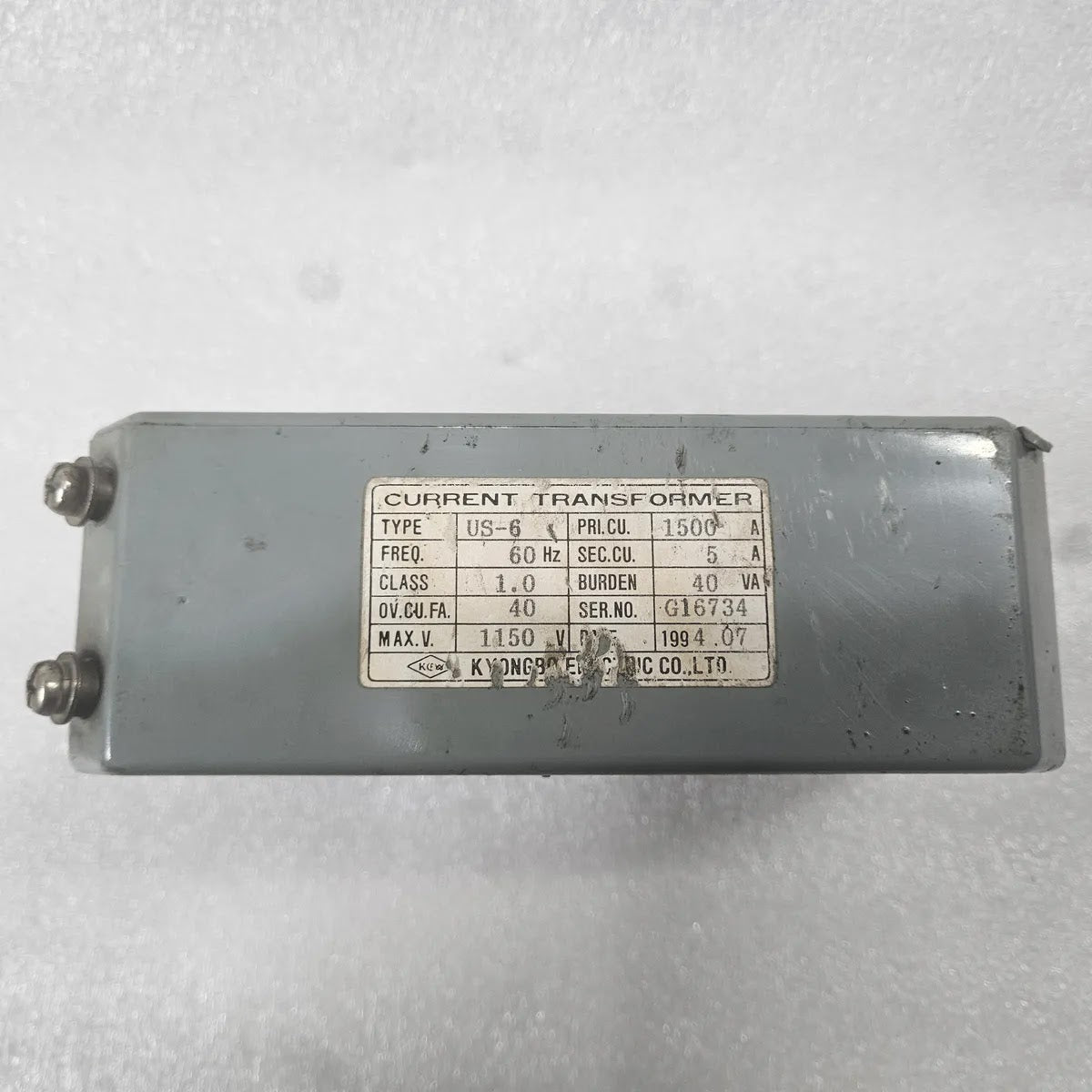 Kyongbo Electric US-6 Current Transformer 1500/5A 60Hz 1150V