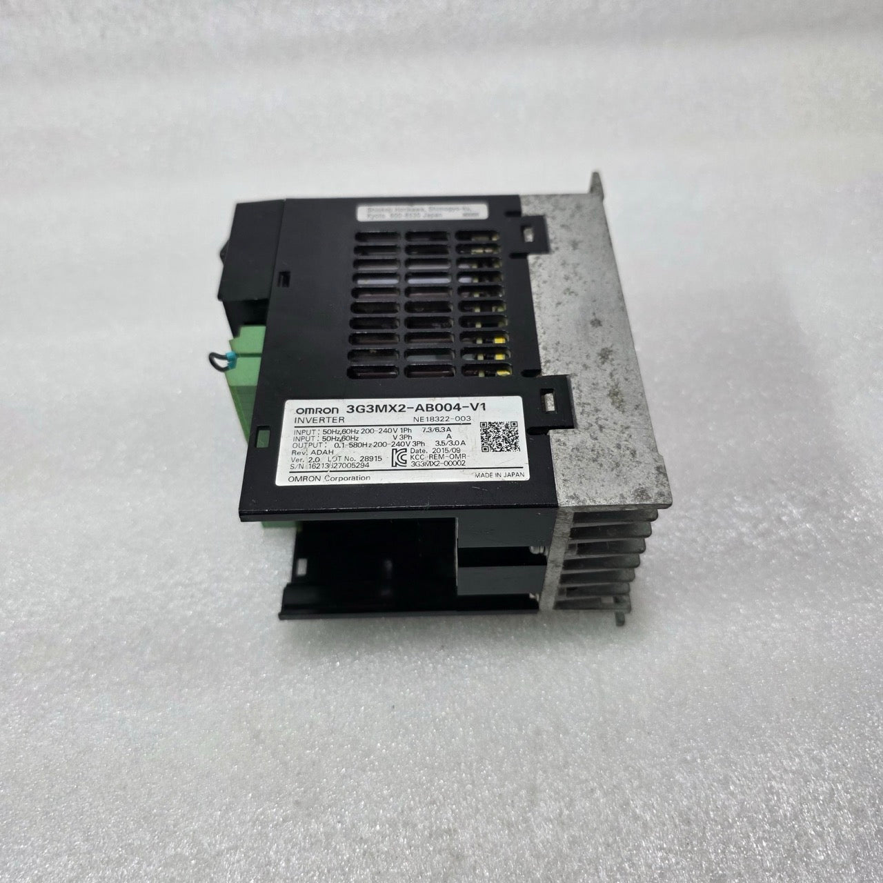 OMRON 3G3MX2-AB004-V1 INVERTER VFD 0.4kW 200-240V 1PH IN 3PH OUT PRE-OWNED