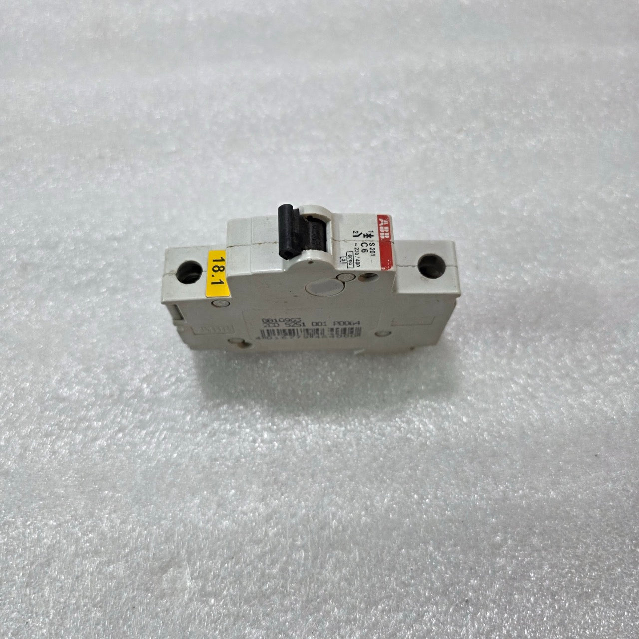 ABB S201 C6 1P SINGLE POLE 6A MINIATURE CIRCUIT BREAKER MCB 230/400V 6KA