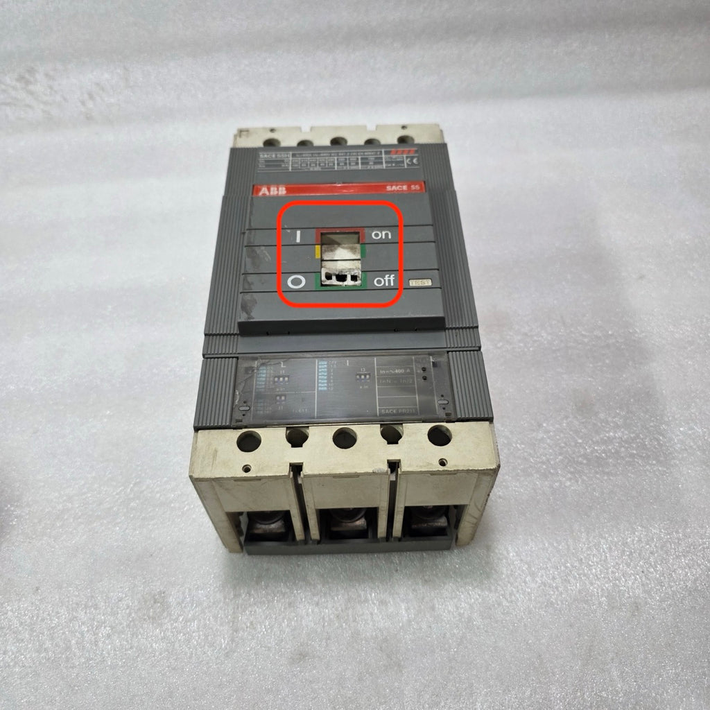 ABB SACE S5H MCCB 400A 690V 100kA IEC 947-2 3P SWITCH DAMAGED FOR PARTS