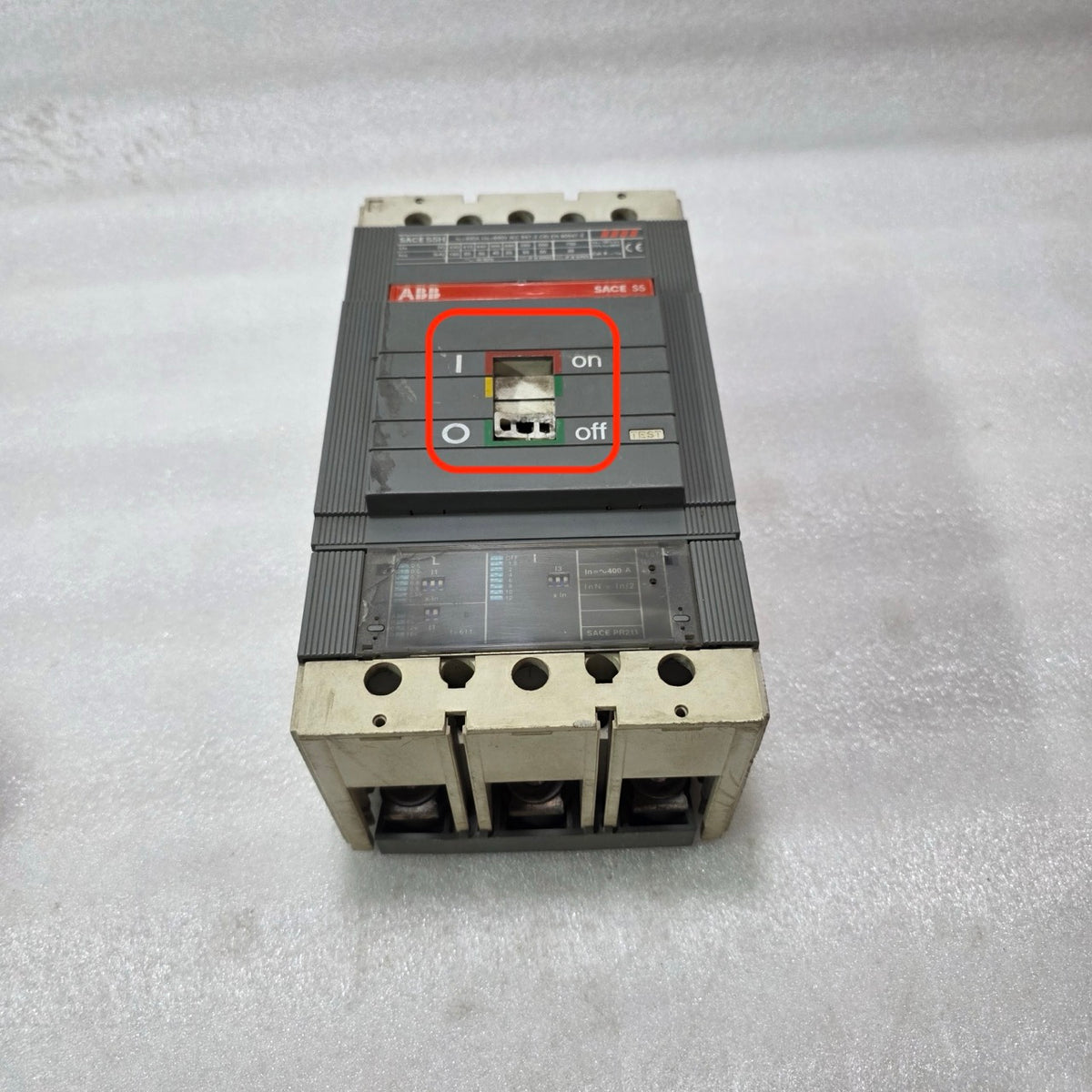 ABB SACE S5H MCCB 400A 690V 100kA IEC 947-2 3P SWITCH DAMAGED FOR PARTS