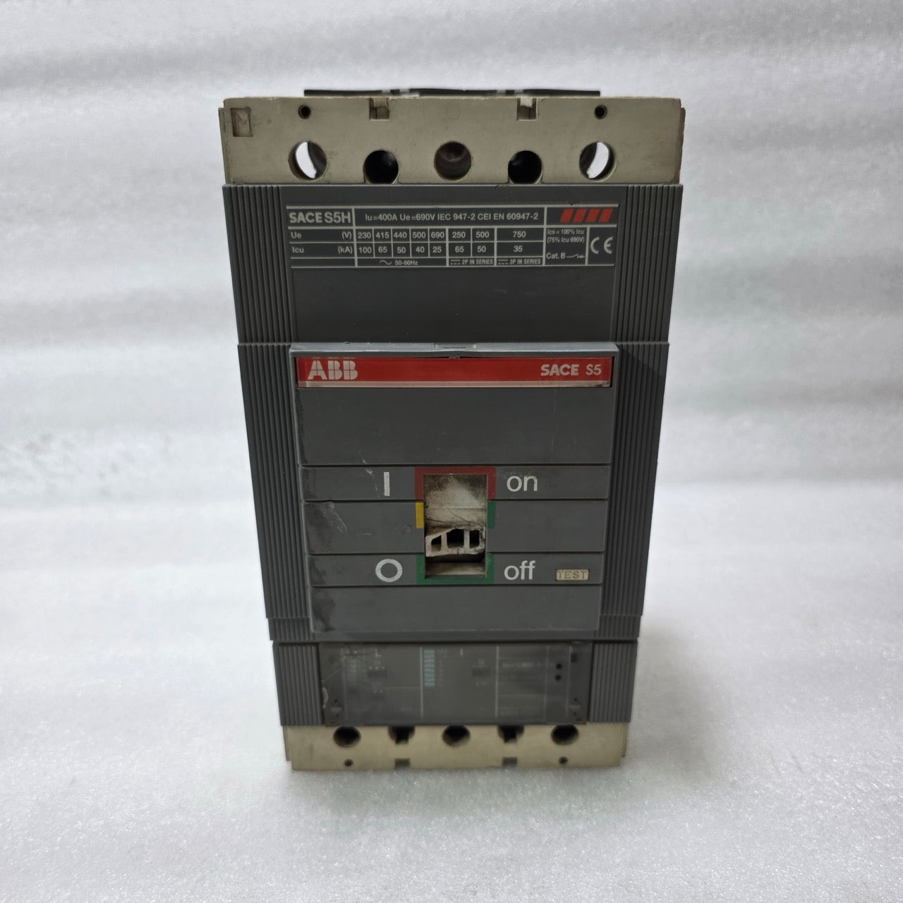 ABB SACE S5H MCCB 400A 690V 100kA IEC 947-2 3P SWITCH DAMAGED FOR PARTS