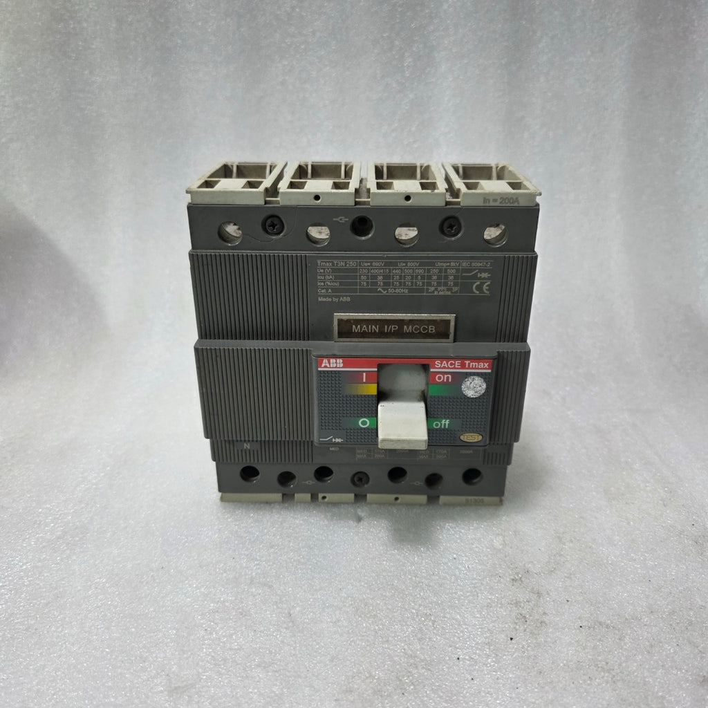 ABB SACE TMAX T3N 250 MCCB 200A 3/4 POLE 690V MOLDED CASE CIRCUIT BREAKER 36KA