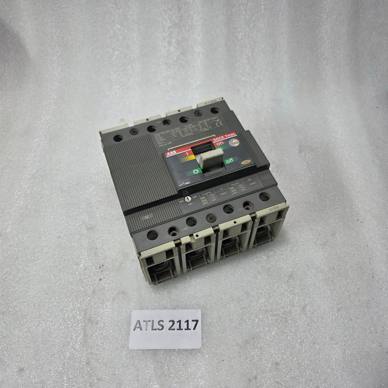 ABB SACE TMAX T3N 250 MCCB 200A 3/4 POLE 690V MOLDED CASE CIRCUIT BREAKER 36KA