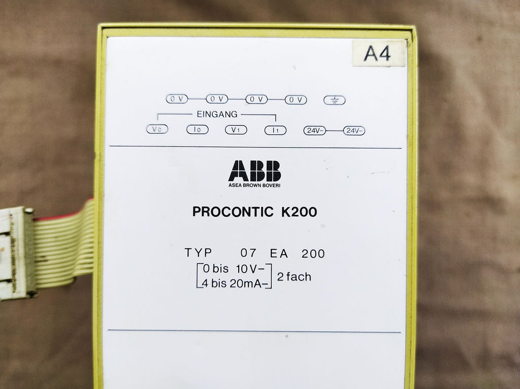 ABB PROCONTIC K200 TYPE 07EA200 GJV3 0724 18 R1 MODULE 07 EA 200