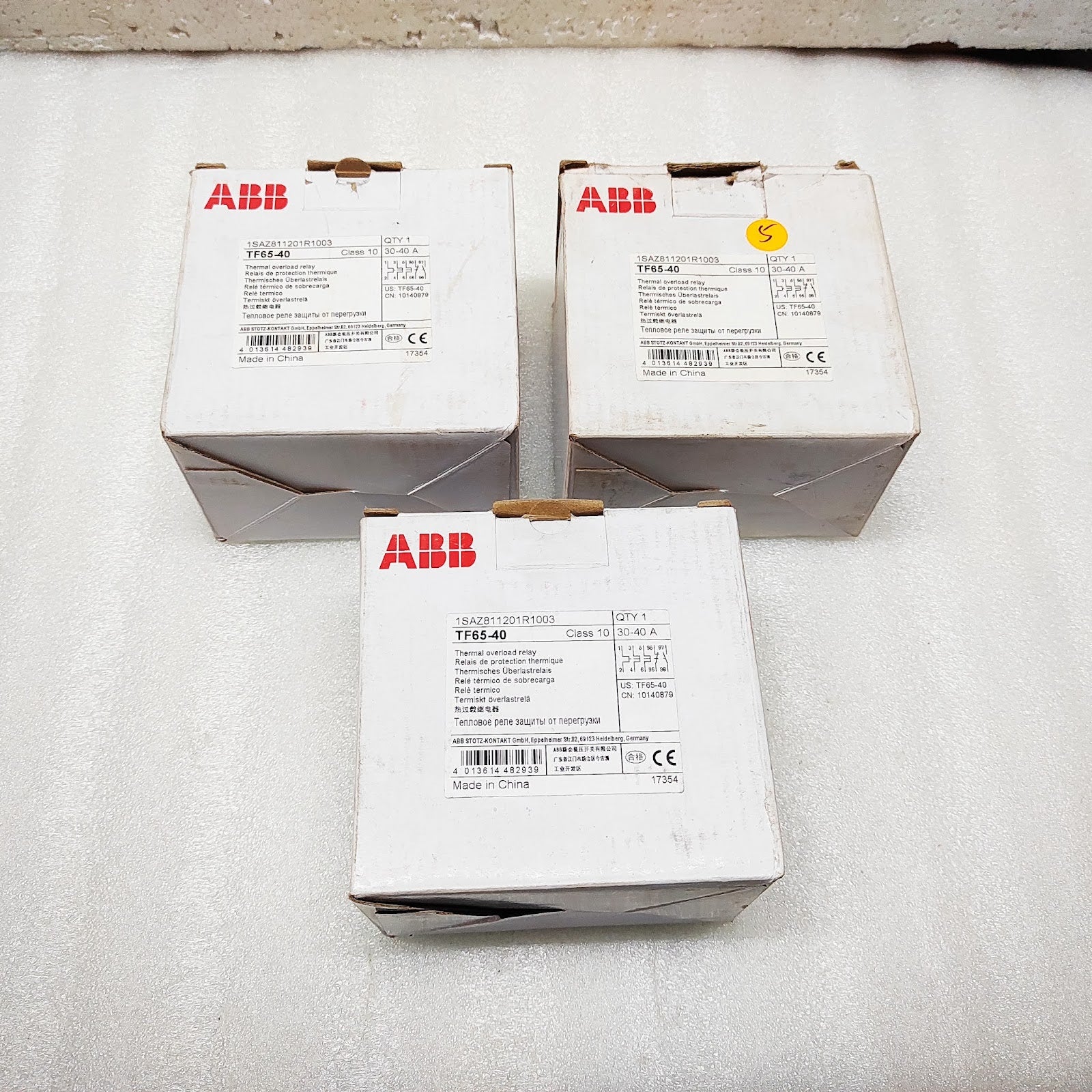 ABB TF65-40 THERMAL OVERLOAD RELAY 1SAZ811201R1003 30-40 A