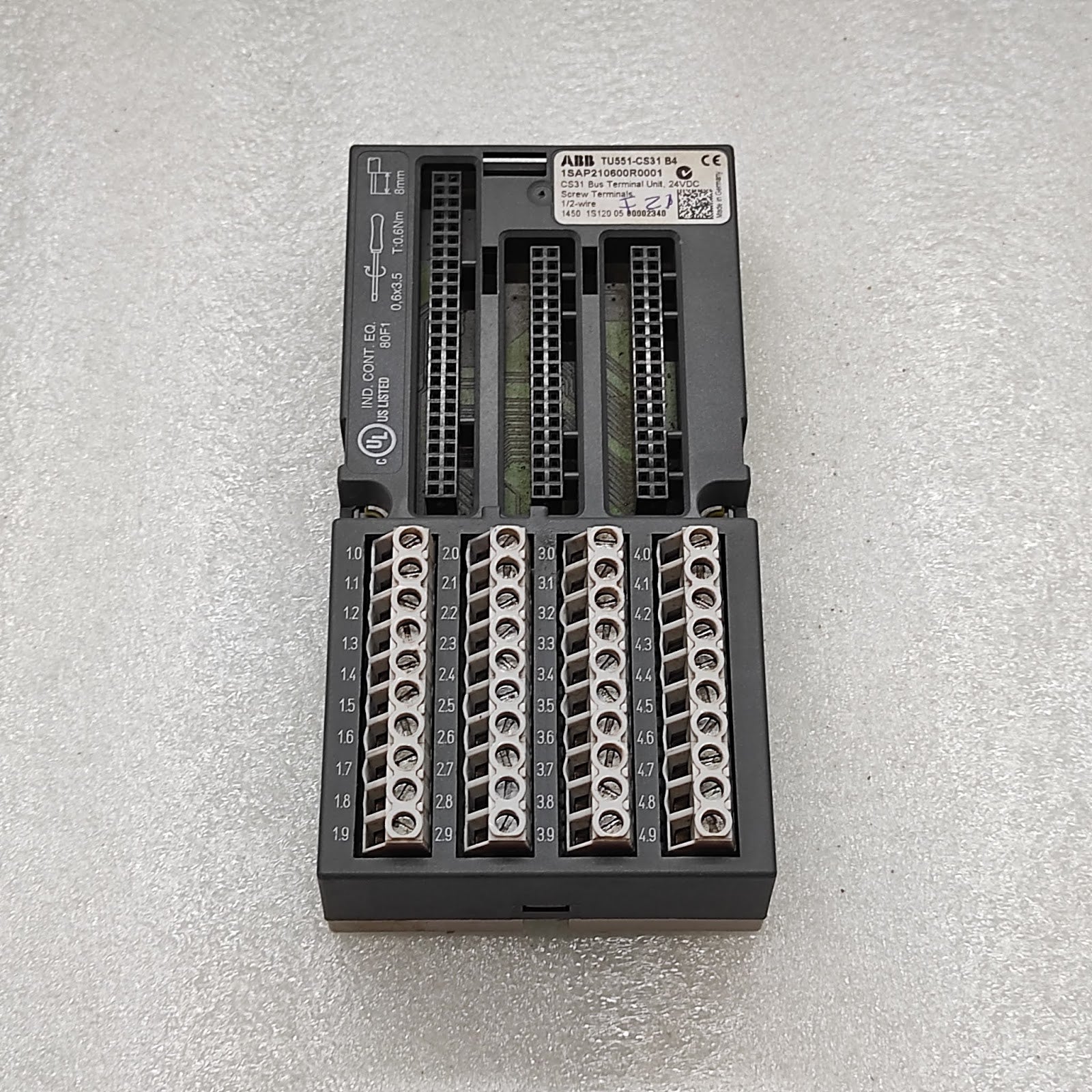 ABB TU551-CS31 B4 CA31 BUS TERMINAL 1SAP210600R0001