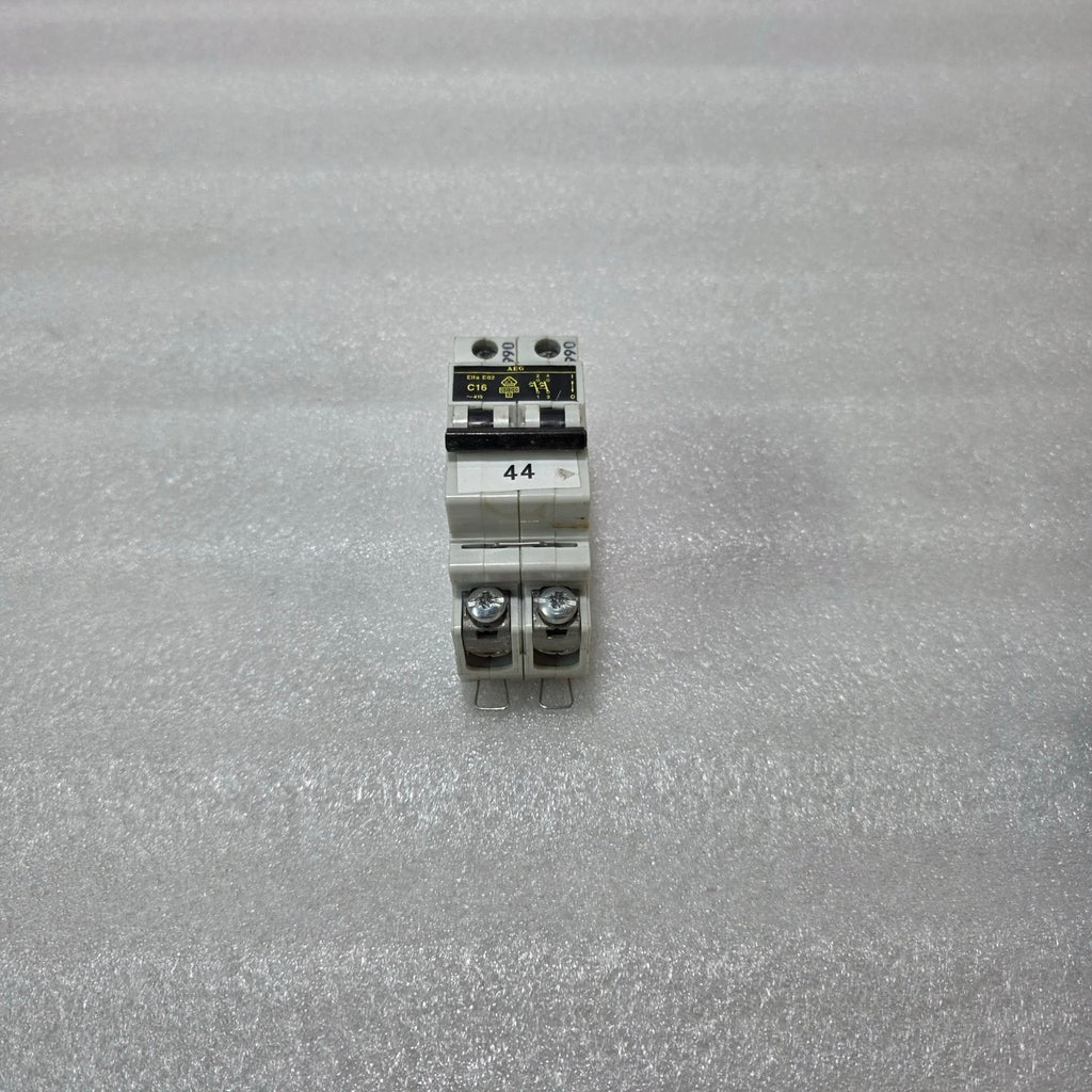 AEG ELFA E82 C16 2 POLE MINIATURE CIRCUIT BREAKER MCB 16A 415V 6KA
